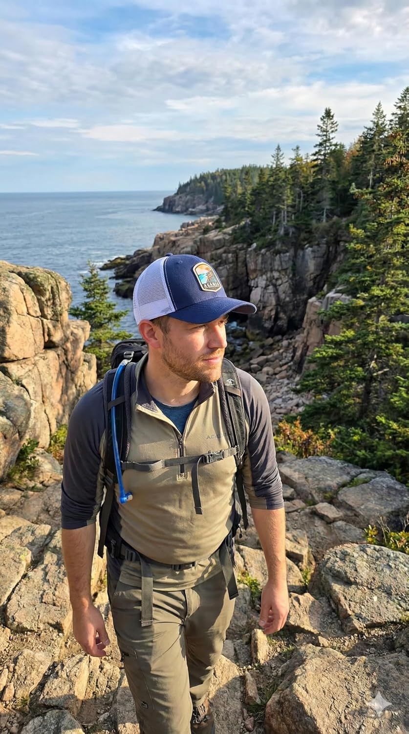 Acadia Trucker Hat with National Park Woven Patch