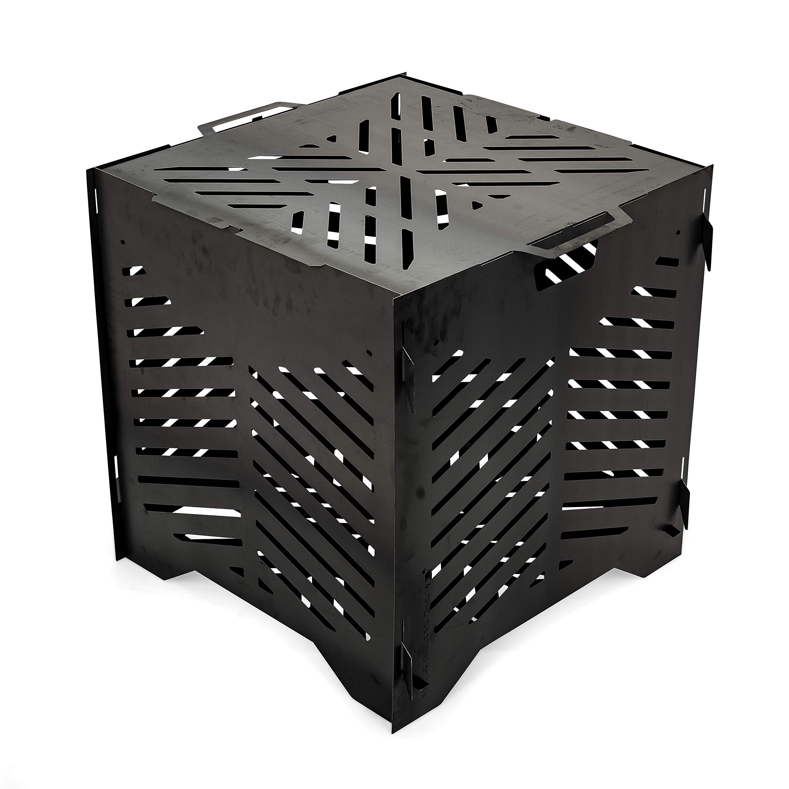 Camco 22-Inch Burn Bin | Features hand-oiled structurally reinforced side and base panels | 22-inches (L) x 22-inches (W) x 22-inches (H) (51251)