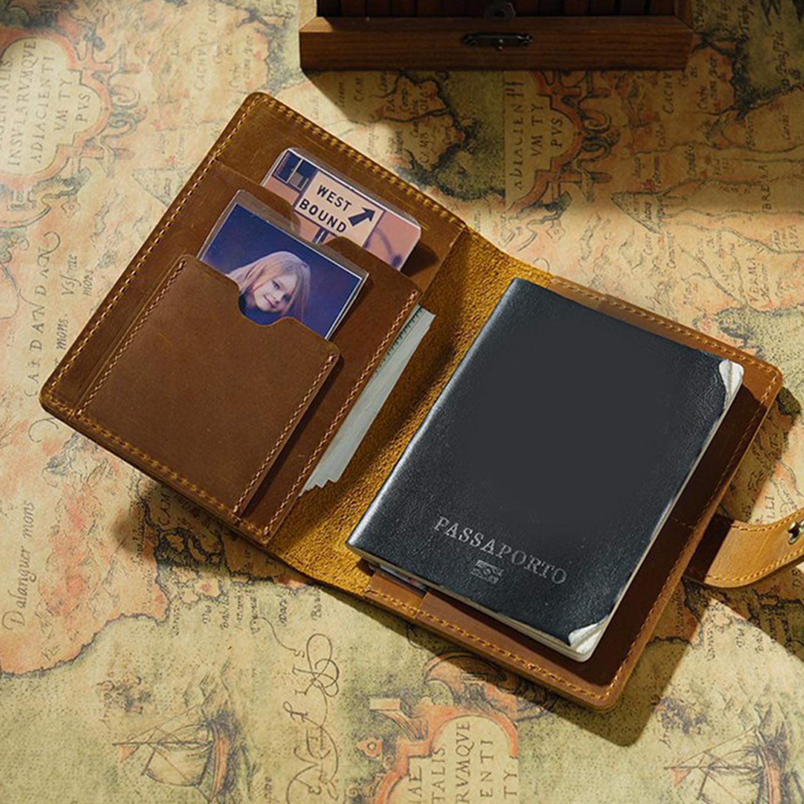 Porta carte di credito, accessorio da viaggio internazionale per uomo e donna, custodia per passaporto, portafoglio essenziale da viaggio, portafoglio con blocco, Nero , Einheitsgröße, Mass