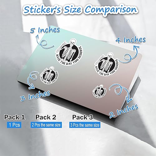 Miniatura 4 de Have The Day You Deserve Sticker, Skeleton Sticker, Smut Reader Sticker, Book Lover Sticker, Water Assitant Die-Cut Booktok Decals for Laptop,