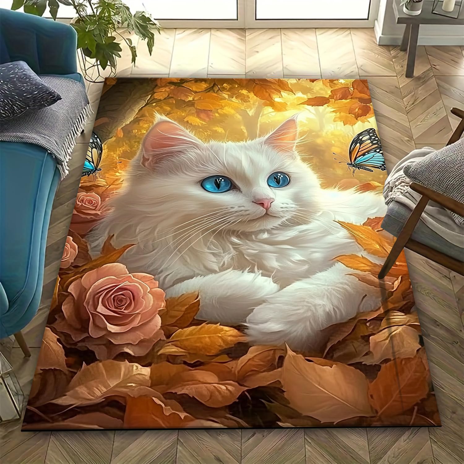 Tapis chat 3D facile à nettoyer pour en finir avec les tapis qui glissent