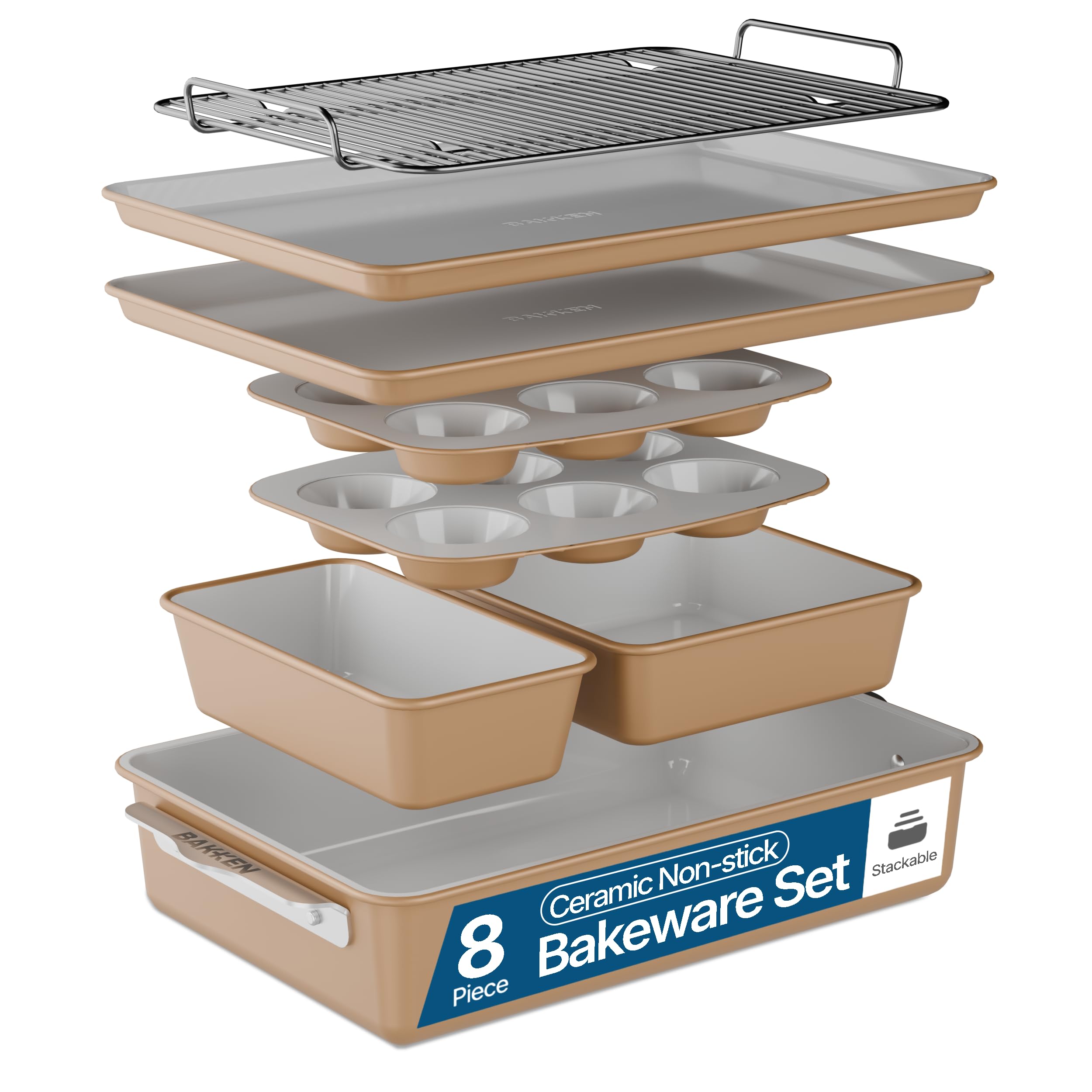Bakken 8-Piece Gold Set