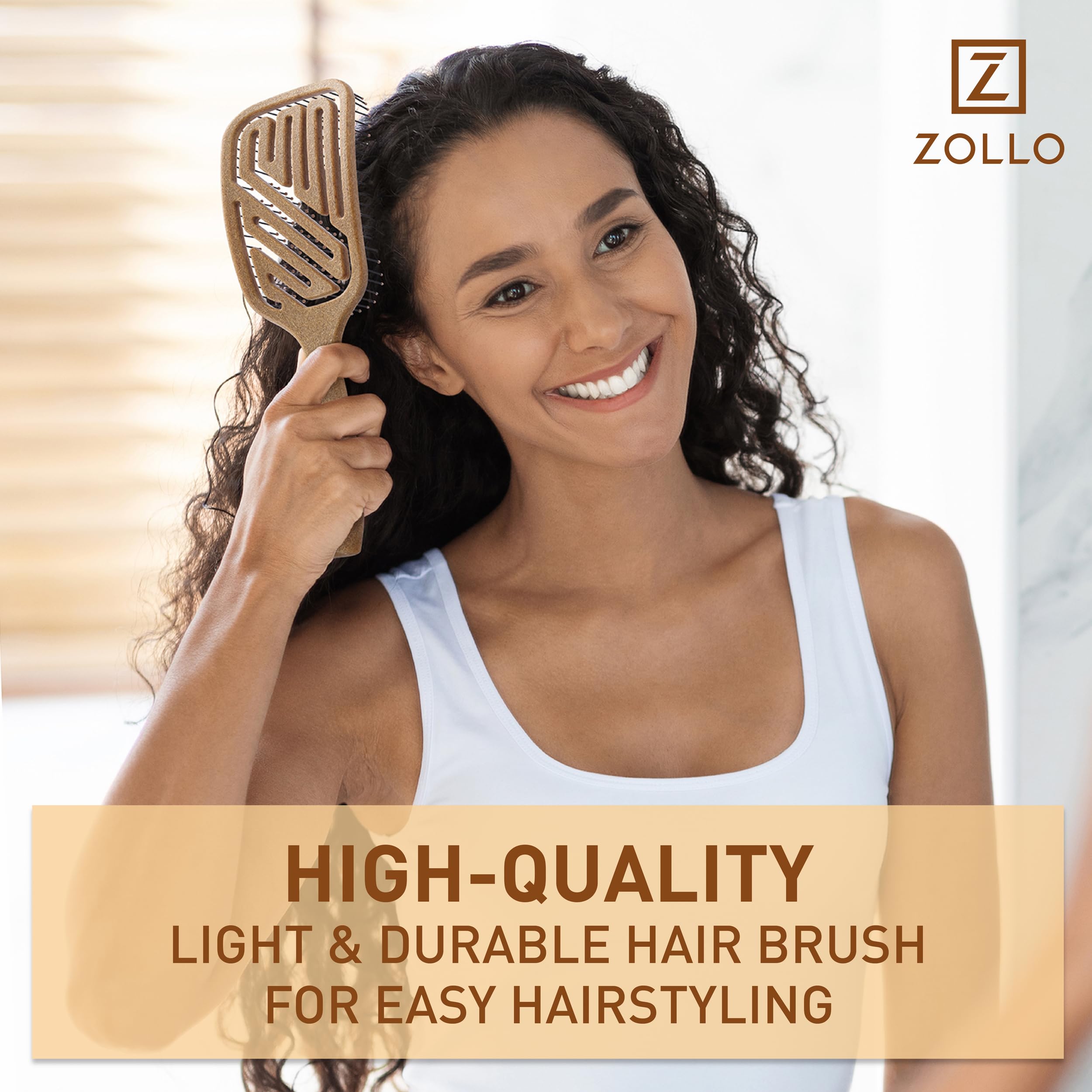 Cepillo de pelo natural flexible, diseño ventilado que acorta el tiempo de teñido