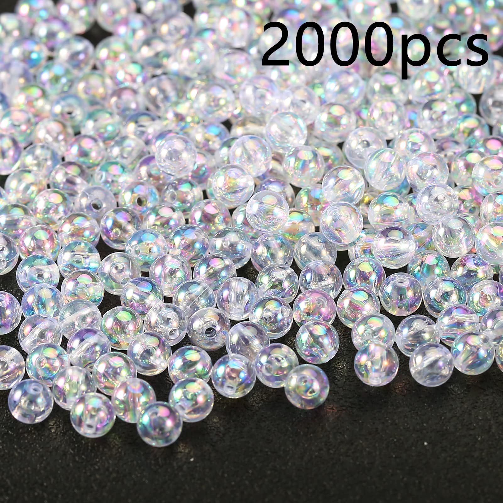 HERZWILD Lot De 800 Perles En Plastique En Fore De Cœur