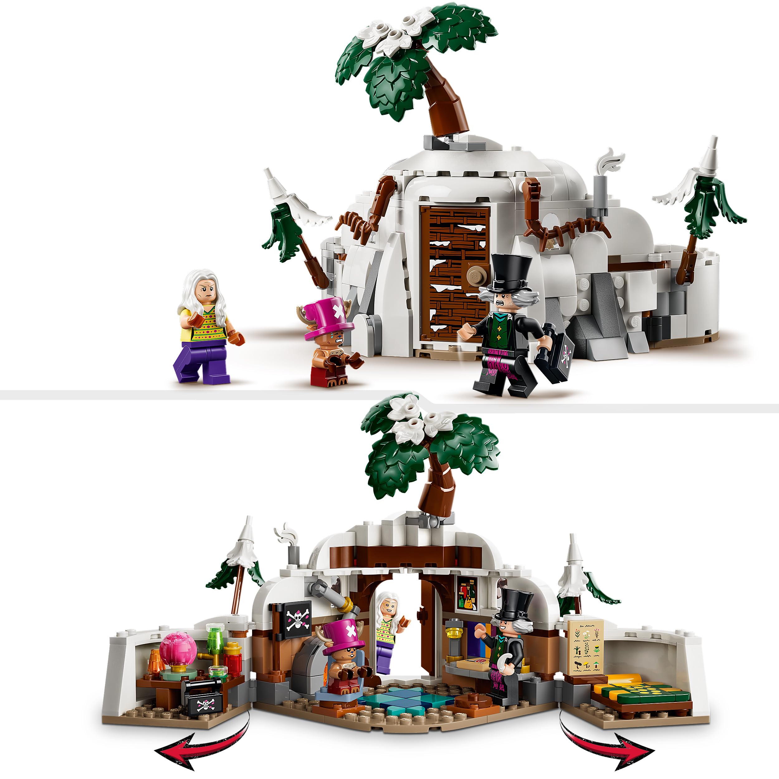 LEGO One Piece Guarida del Doctor Hiriluk – Juguete Coleccionable con 3 Minifiguras Inc. Tony Tony Chopper – Decoración del Dormitorio Infantil – Regalo para Niños y Niñas de 9+ Años – 75641
