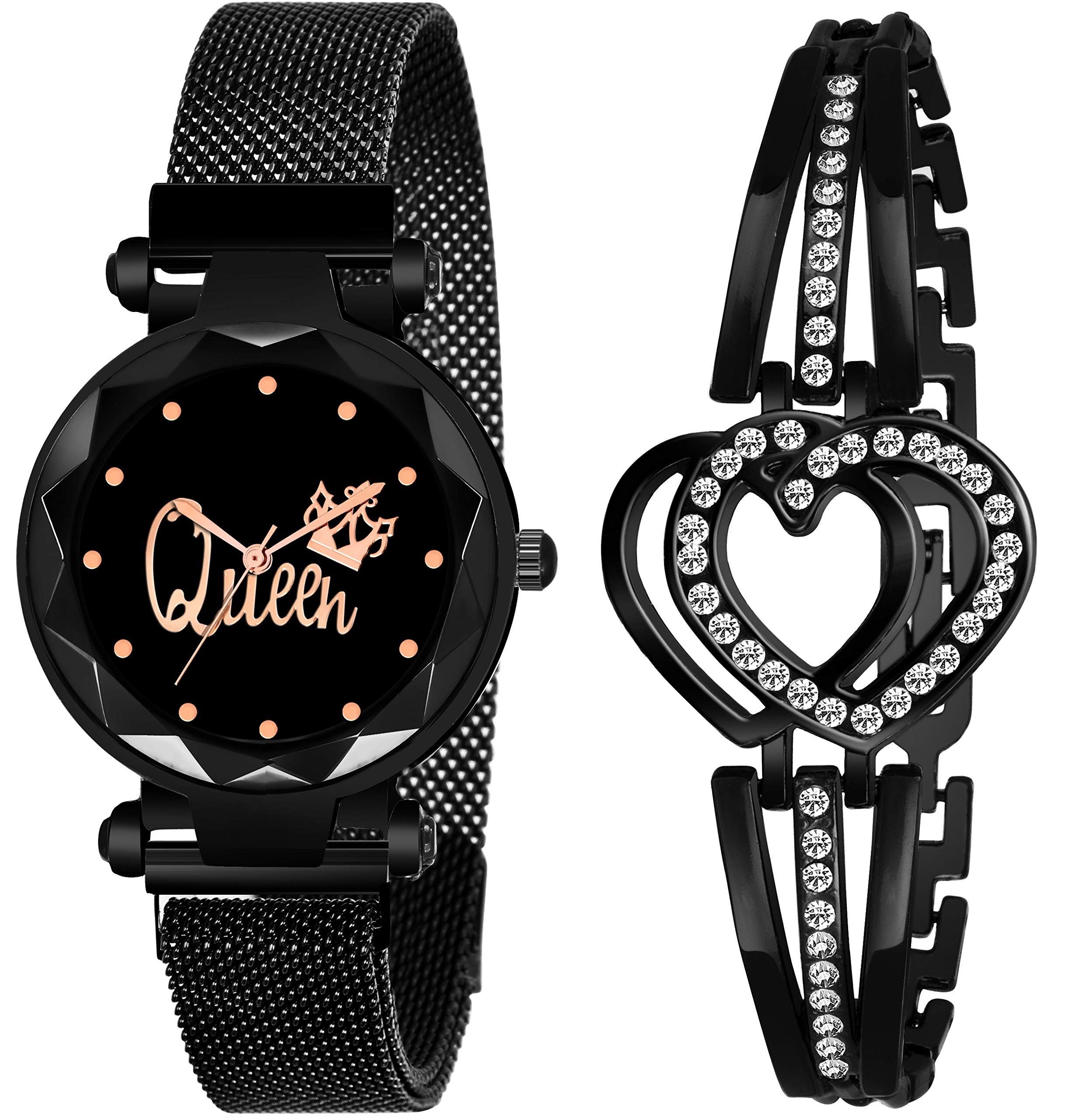 CERO Casual Analogue Womens Watch(Black Dial & Black Colored Strap)-BRACELET-55-56-57 (B08WK5PTCF) Amazon Price History, Amazon Price Tracker