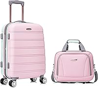 Vista 13 de Rockland - Maleta de viaje Melbourne, rígida y expandible, con ruedas giratorias, Azul