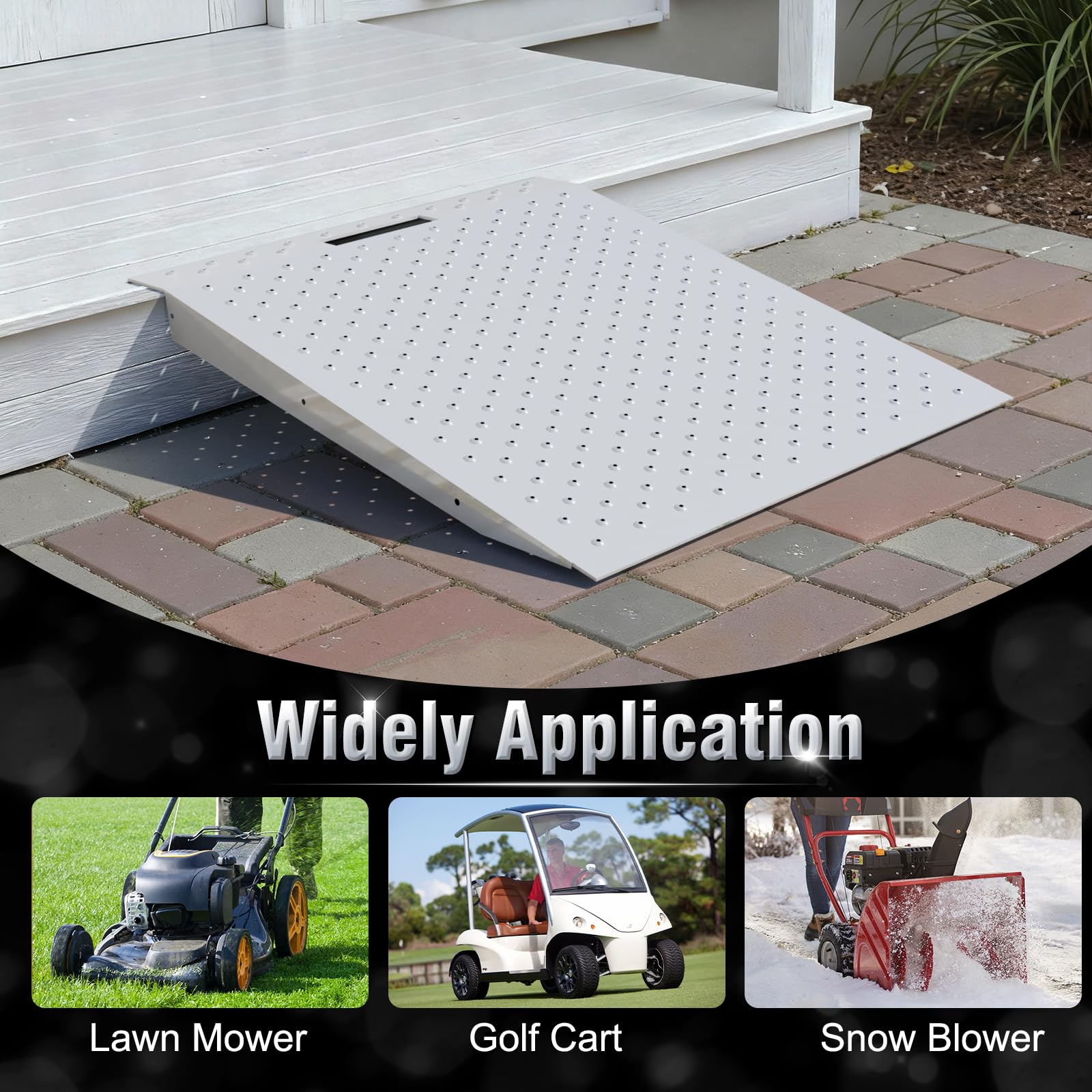 Snapklik.com : Shed Ramp, Heavy-Duty Loading Ramps For Lawn Mower, 2444