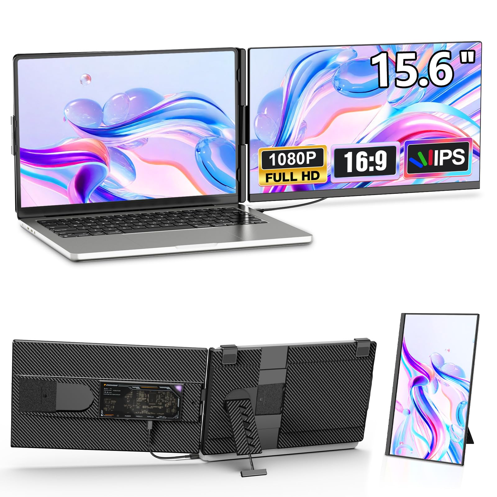 P5 デュアルモニター 15.6インチ モバイル pc モニター IPS Amazon.co.jp: Alichome P5 デュアルモニター 15.6インチ モバイル pc
