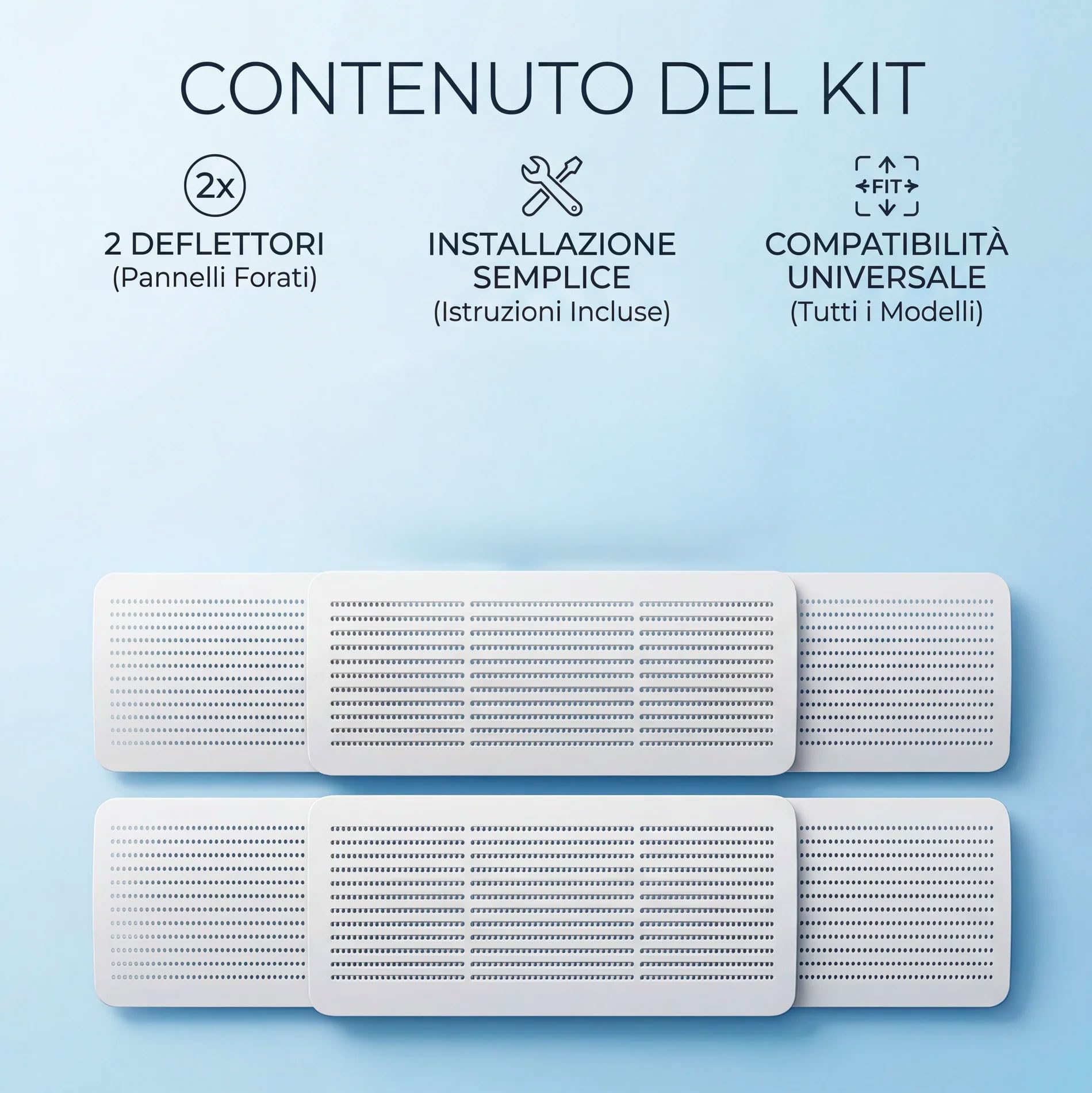 081 Store - 2 PEZZI Deflettore per Condizionatore Universale, Portatile Regolabile Parabrezza Deflettore Aria Condizionata Scudo per Condizionatori da Parete per Casa/Ufficio/Camera/Soggiorno (Bianco)