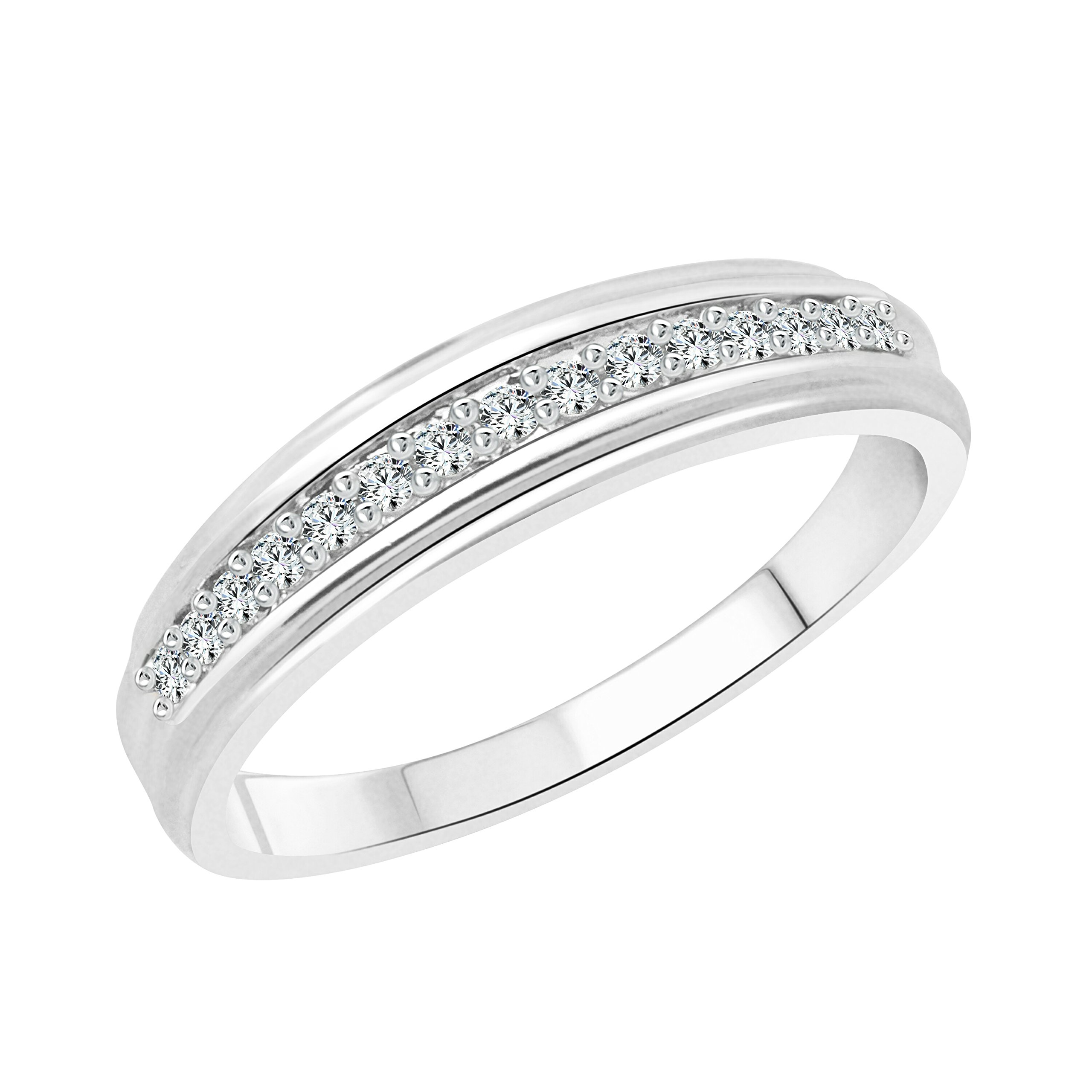 Vighnaharta Silver Shine Half Round CZ Rhodium Plated Alloy Ring for Girls and Women - [VFJ1204FRR14] (B071454T5Y) Amazon Price History, Amazon Price Tracker