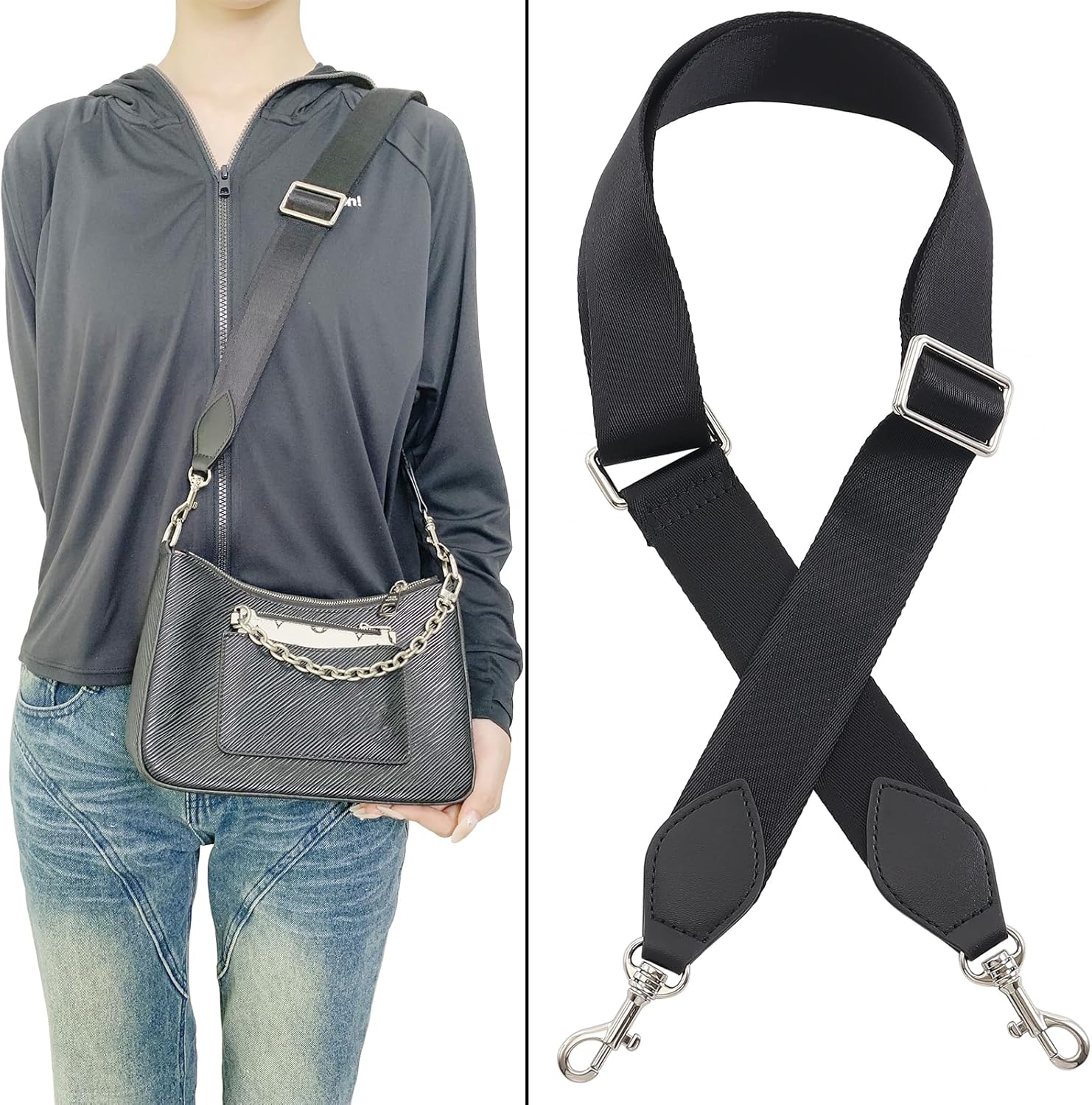 Purse Strap Replacement Crossbody Handbag Stripe Wide Adjustable