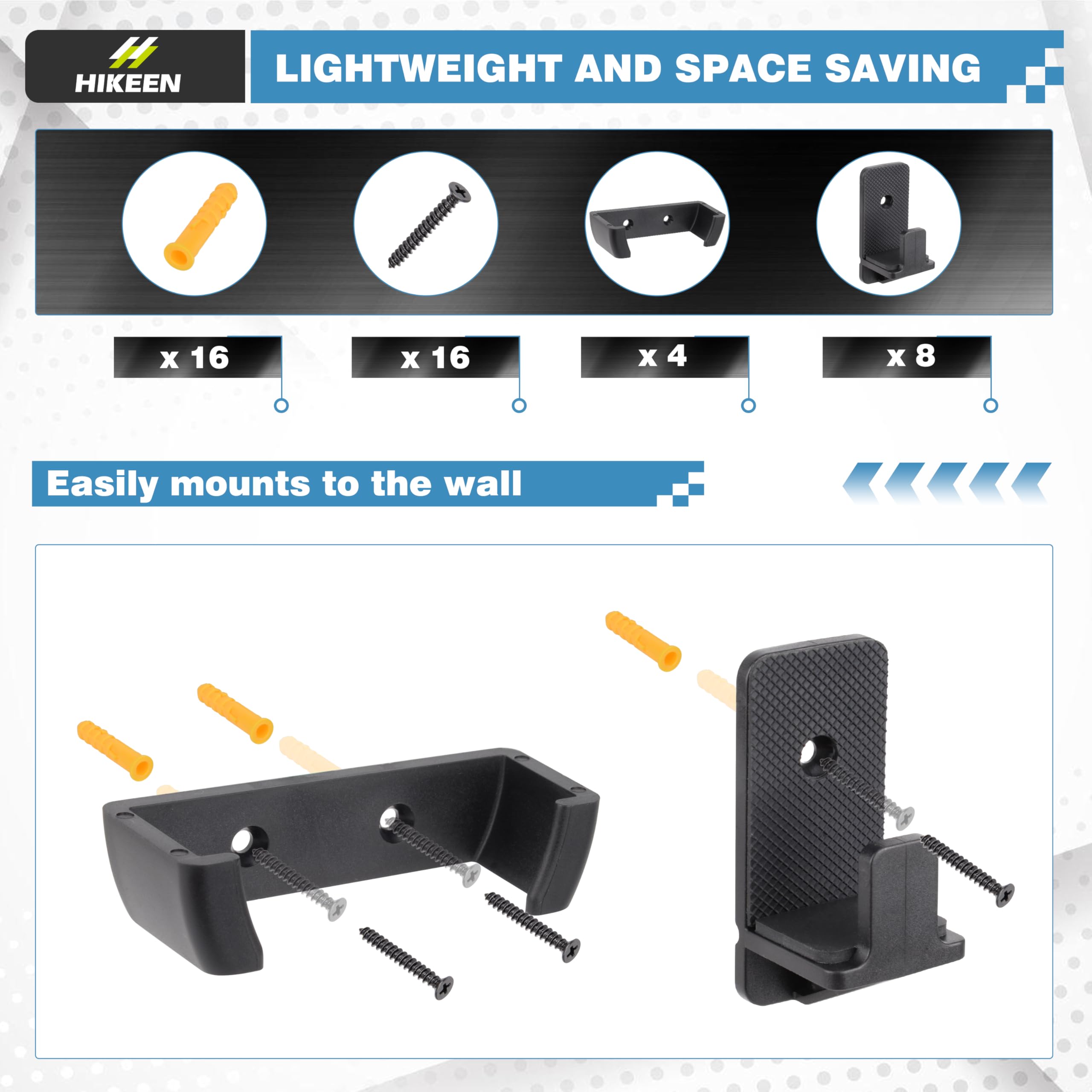 BOOSTEADY Lot de 6 supports muraux pour crosse de hockey et rondelle avec doublure douce de protection, support mural pour bâton de hockey sur glace pour décoration et rangement, présentoir gagnant de
