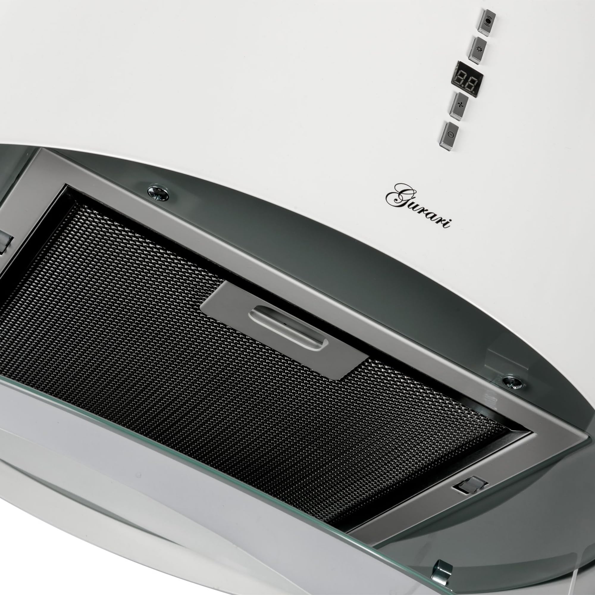 Cappa da Cucina a Isola Gurari GCH I 237 · 50 cm · Bianca · Aspirante 860 m³/h · 3 Livelli di Potenza · Illuminazione LED · Timer · Ricircolo con Filtri