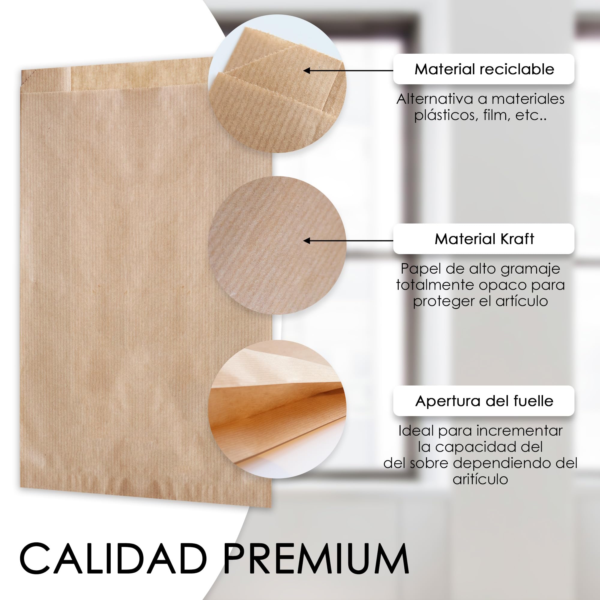 1.000 Bolsas de papel kraft 14+5x25 Bolsas para pan, bolsas comunión, bolsas chuche, bolsa regalo, bolsa panadería, bolsas para regalo, bolsas bocadillo, panadería, sandwich