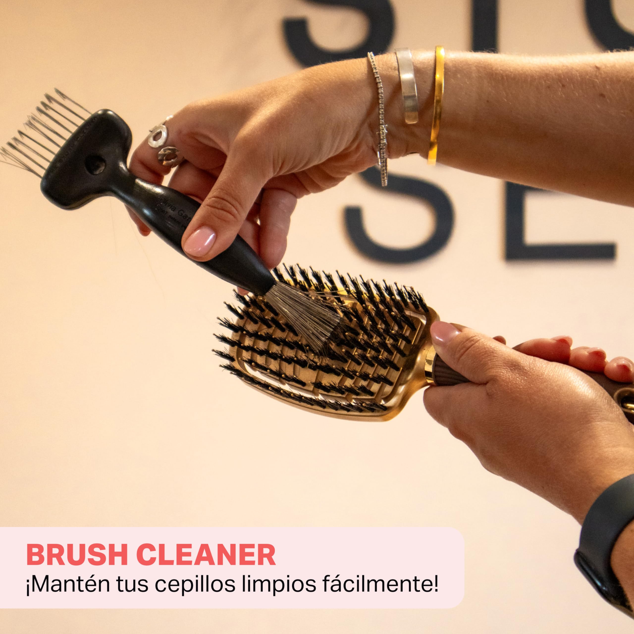 Olivia Garden Brush Cleaner Black