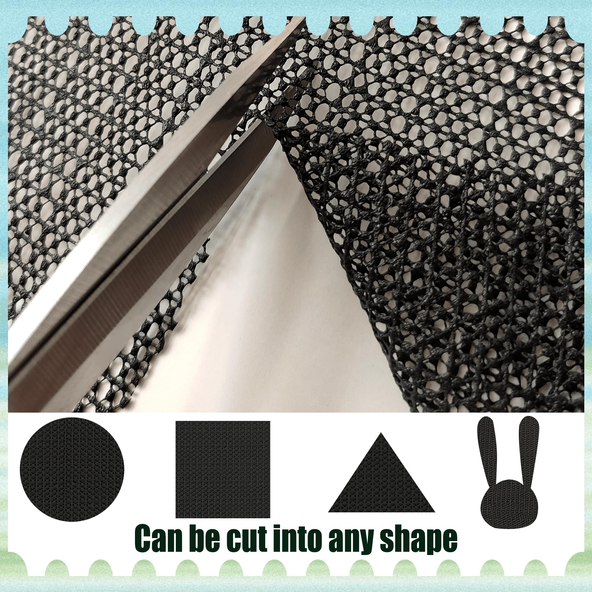 Rete Antiscivolo 190 x 380 cm Antiscivolo e Protezione per Tappeti Multiuso per Tappeti, Moquette e Pavimenti Laminati, Nero