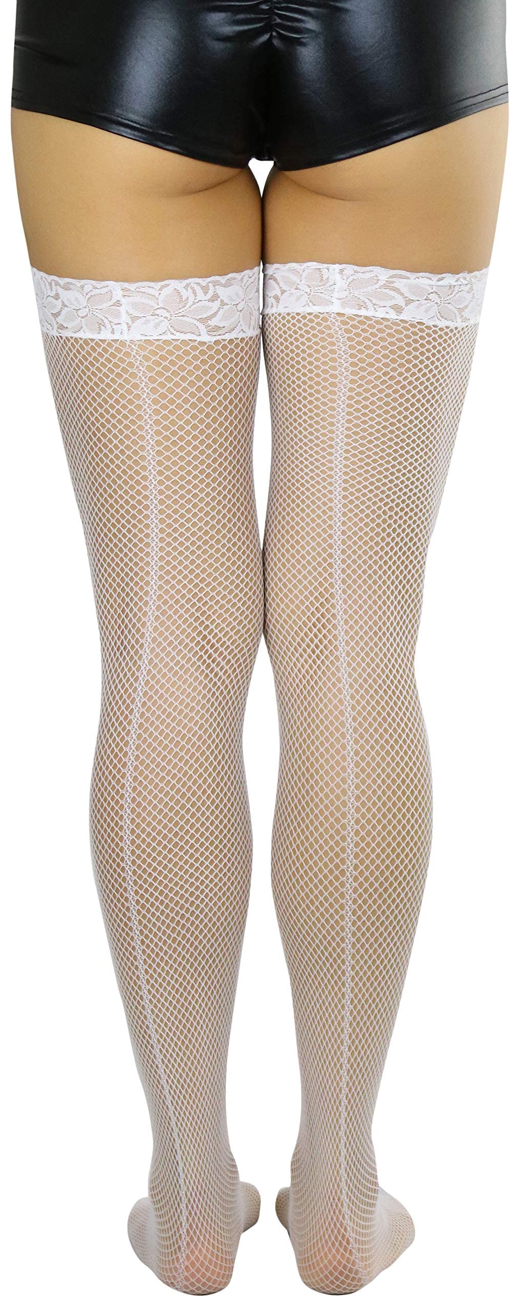 ToBeInStyle Women’s Fine Classic Fishnet Thigh High Stretch Nylon Novelty Stockings