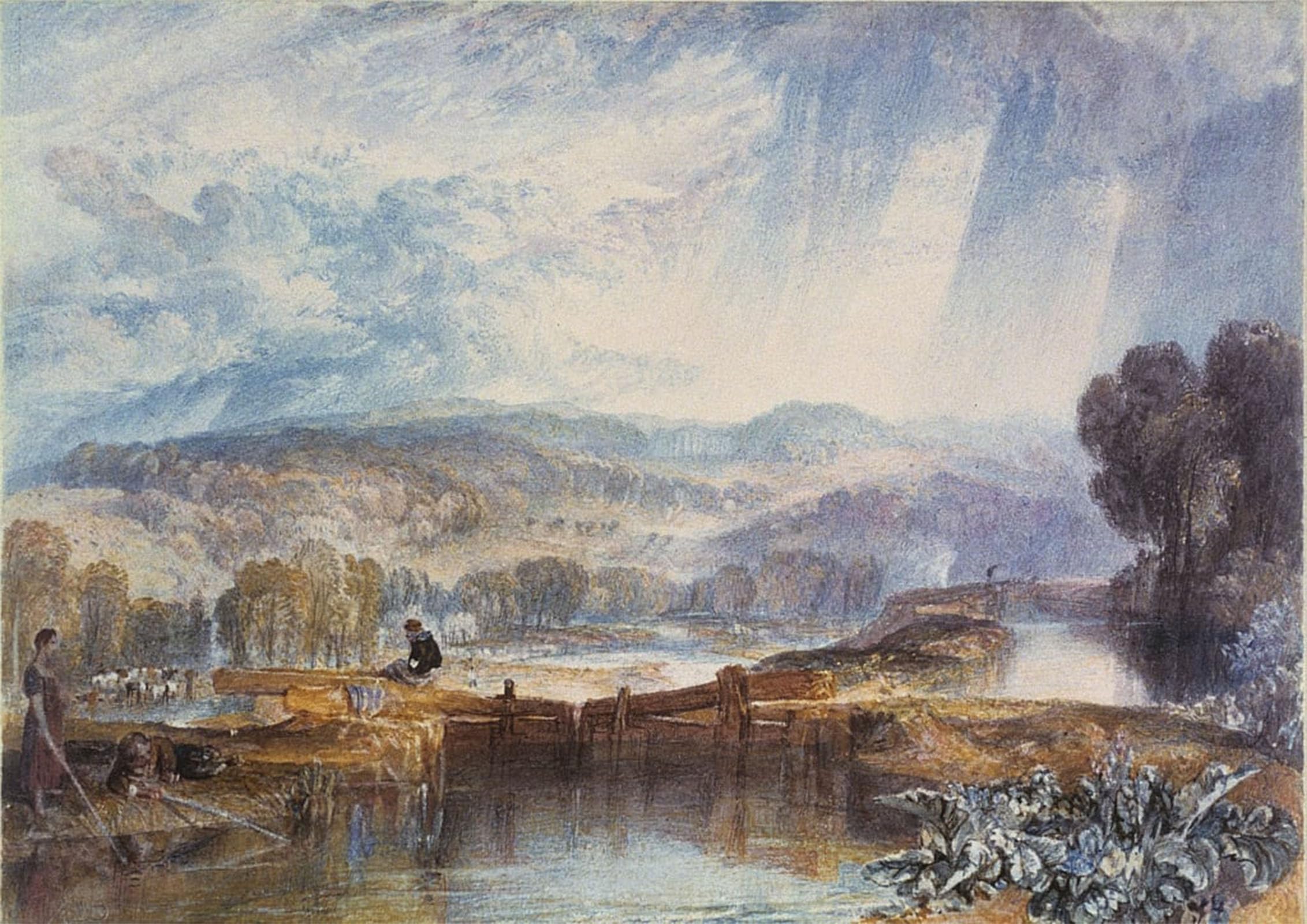 ARTXLXXBN Famous Print Painting Colorful Art Print More Near by Mallord William Turner Canvas Art Decorations for Home Decor 60x90cm