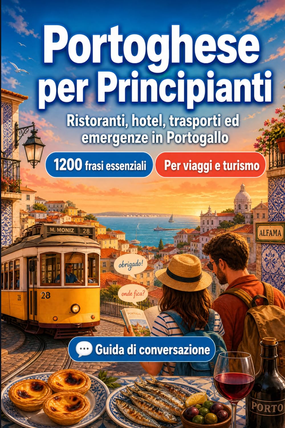 Portoghese Per Principianti: 1200 frasi essenziali in Portoghese per viaggiare: Guida facile alla pronuncia, conversazioni quotidiane, ristoranti, hotel, trasporti, shopping, emergenze