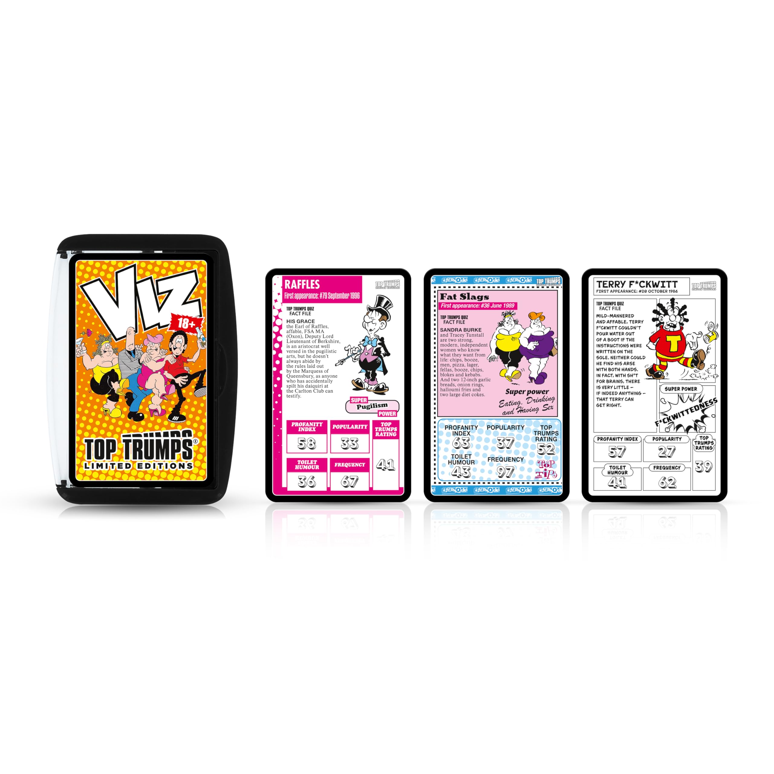 Top Trumps Viz Comics Limited Editions Card Game, play with Johnny Fartpants, Roger Mellie and Big Vern, great gift adults 18 plus - Image 2