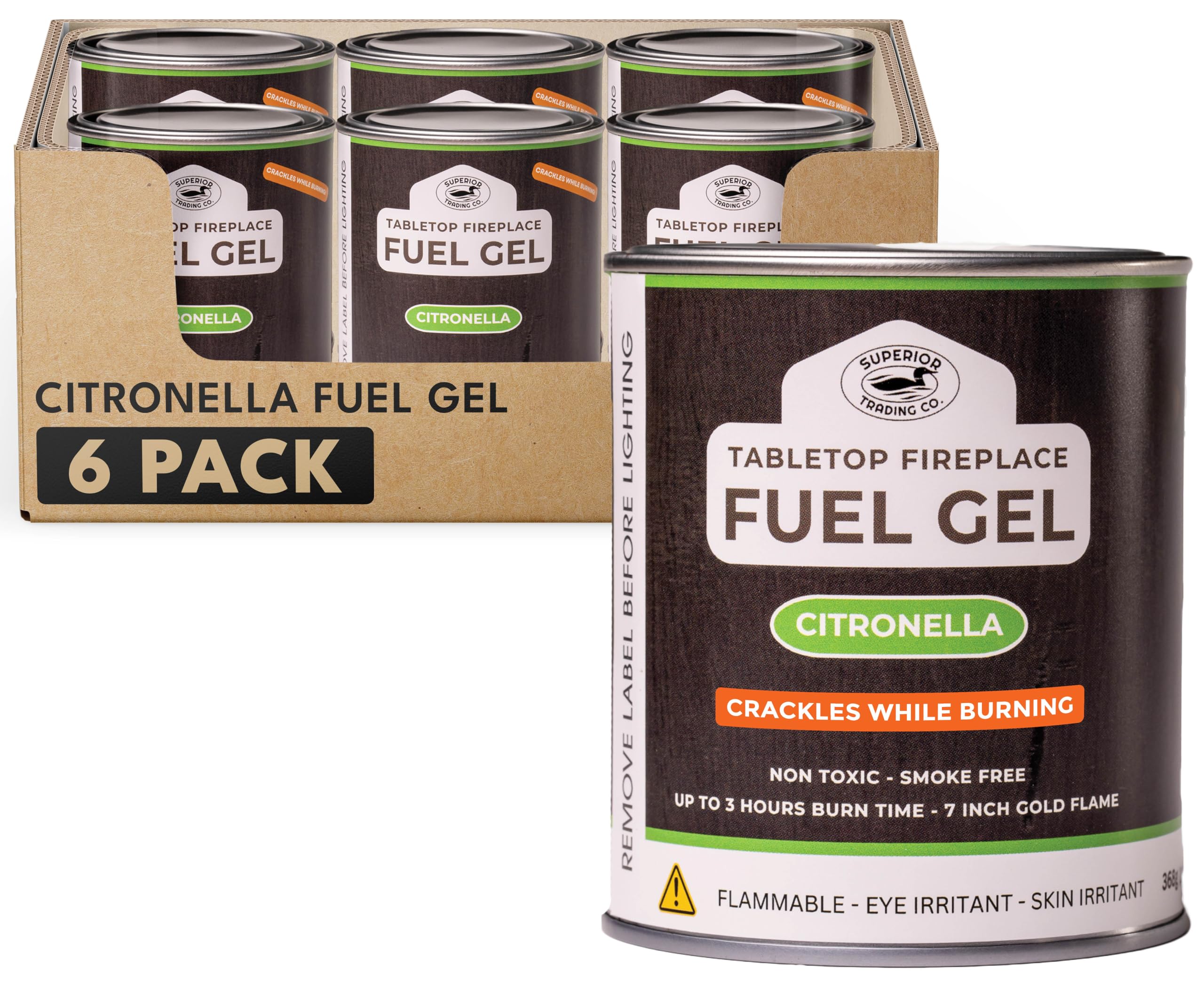 Amazon.com: Superior Trading Co. Citronella Gel Fuel Cans, Clean