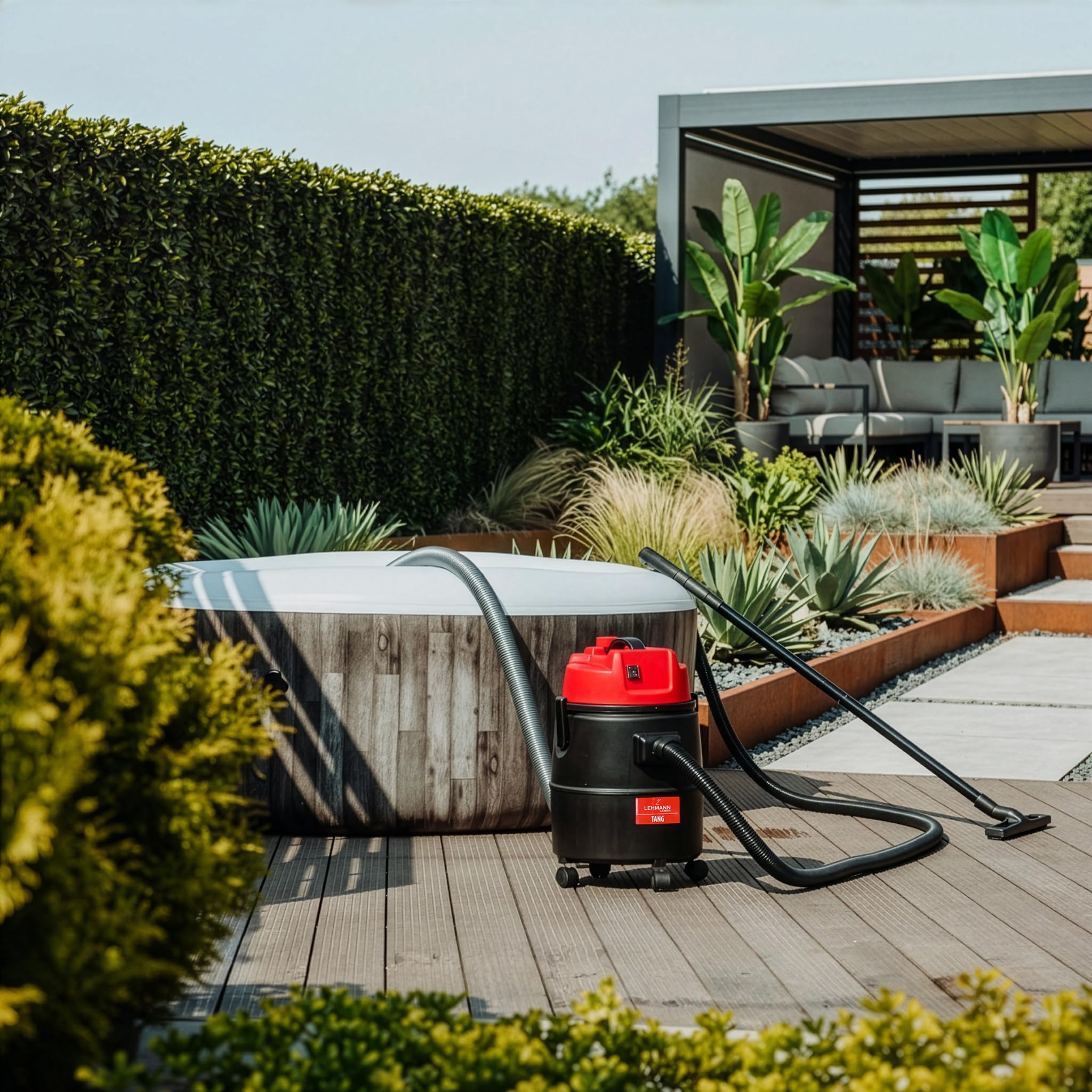 LEHMANN Teichschlammsauger 4-in-1, 1400 W, Teichsauger Schlammsauger mit 30-L-Behälter, Nass- & Trockensauger mit Gebläsefunktion, Effektive Teich- und Poolreinigung, Poolsauger mit Zubehör