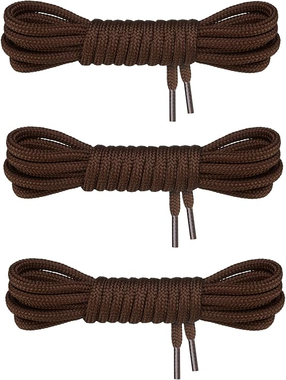 Miscly Schnürsenkel 3 Paar Set | Rund & Reißfest 4mm | Für Sportschuhe & Stiefel