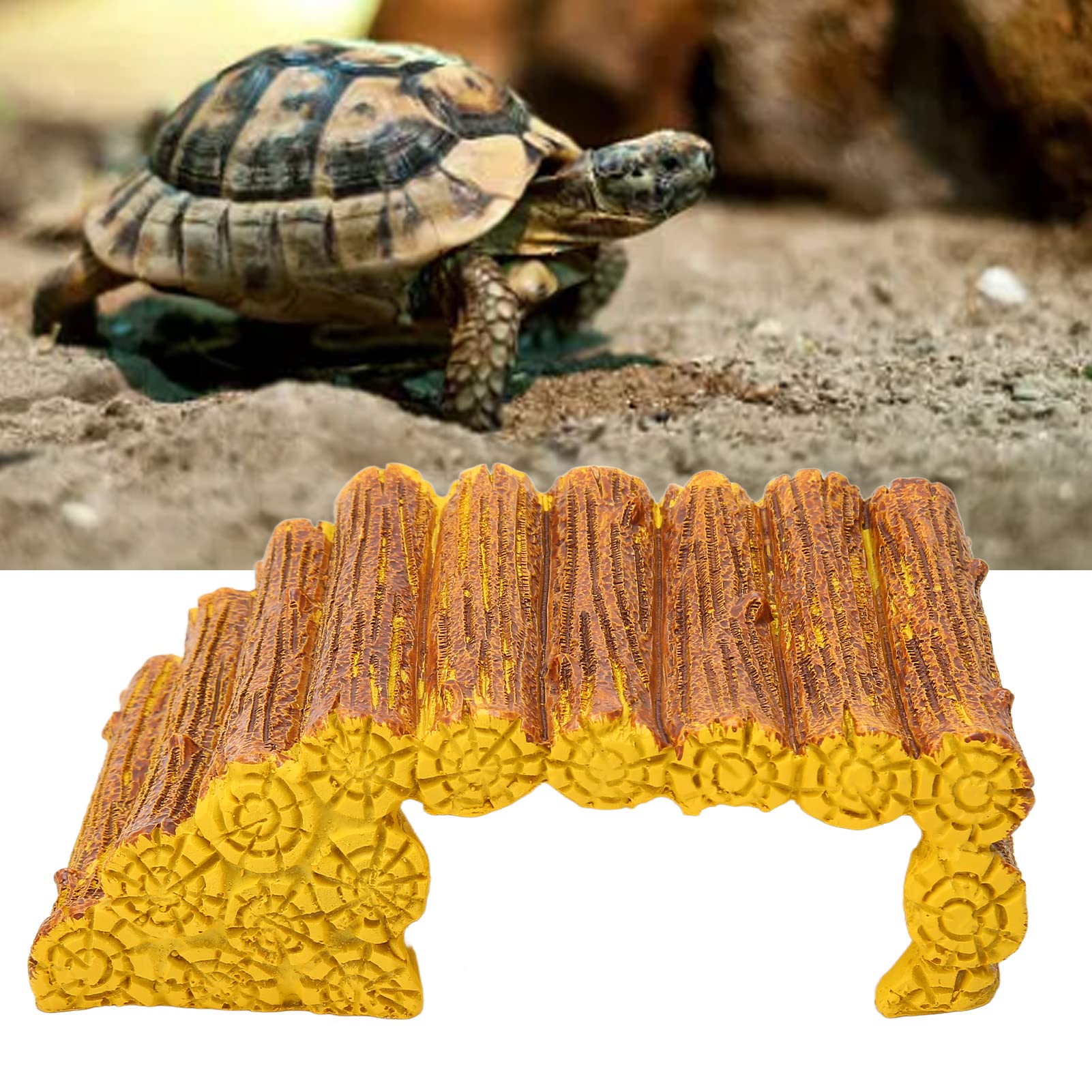 Basking Platform, Dock Resin Basking Platform Tank Basking Platform Tortoise Climbing Platform for Lizards Frogs Turtles Snakes - Image 4