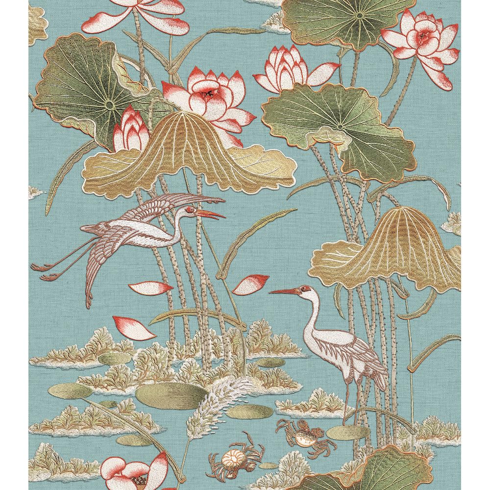 Design Id Grey Wallpaper Tp422704 Tapestry Lotus Pond