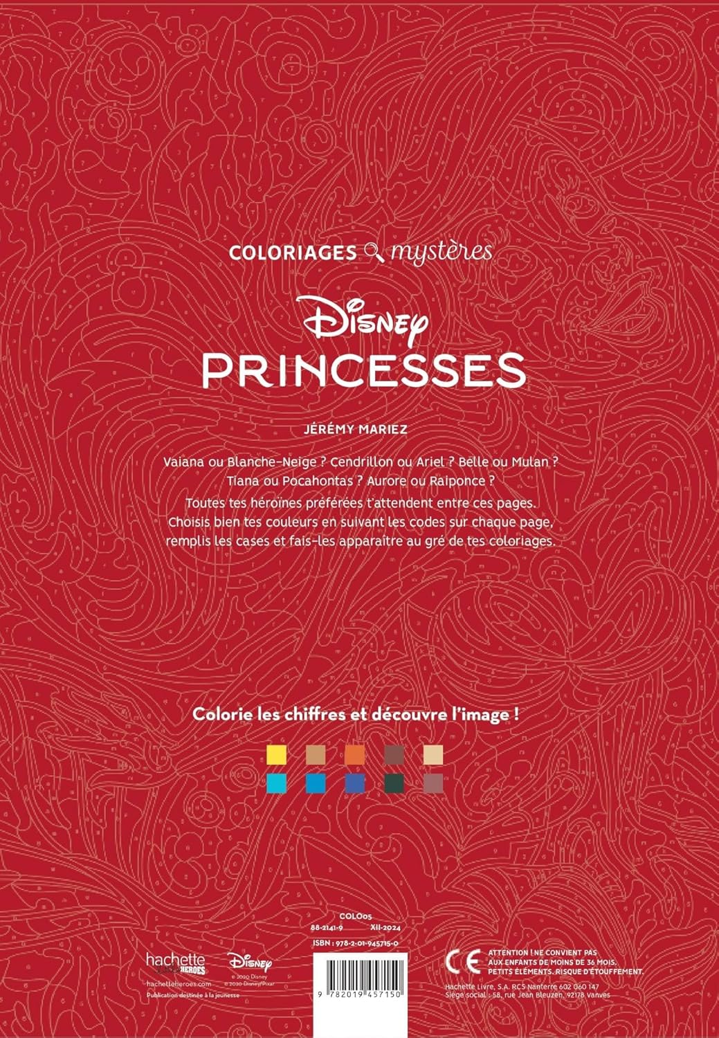 Princesses Disney: Coloriez les chiffres et découvrez l'image - Analyse des détails et conception