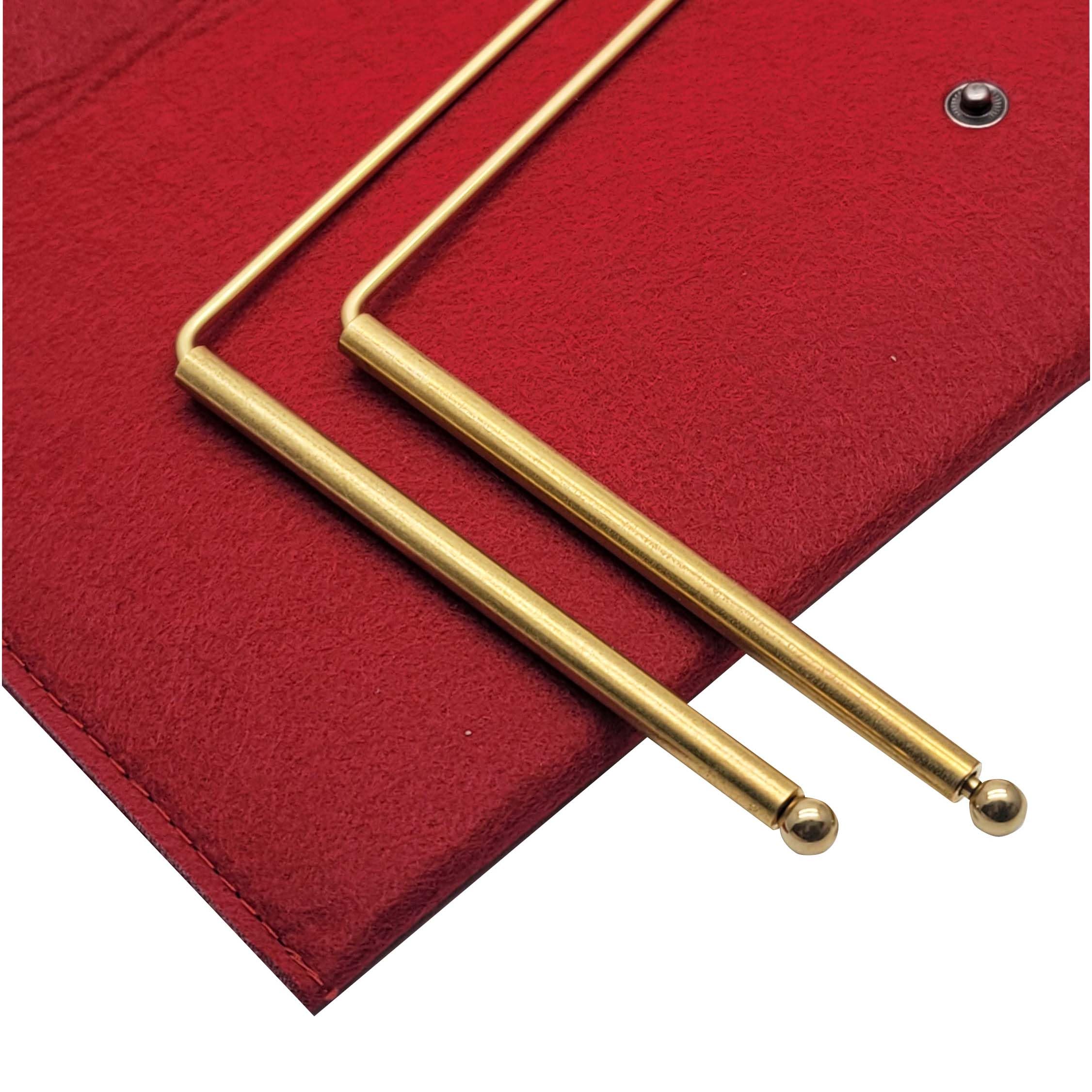 2 Varillas De Radiestesia De Latón - Para Buscar Agua, Venas, Objetos Perdidos, 152mm Plegadas, Herramienta Sensitiva