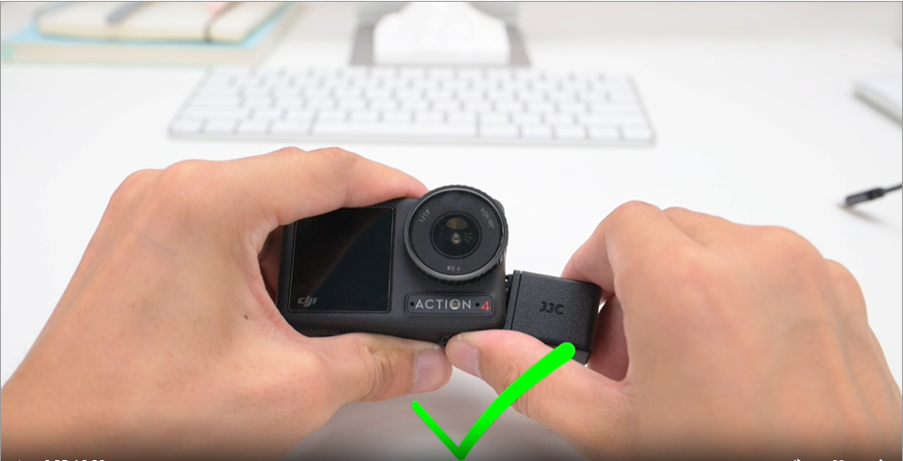 JJC DJI Osmo Action Spor Kamerası için 3,5 mm Ses/USB-C Adaptörü