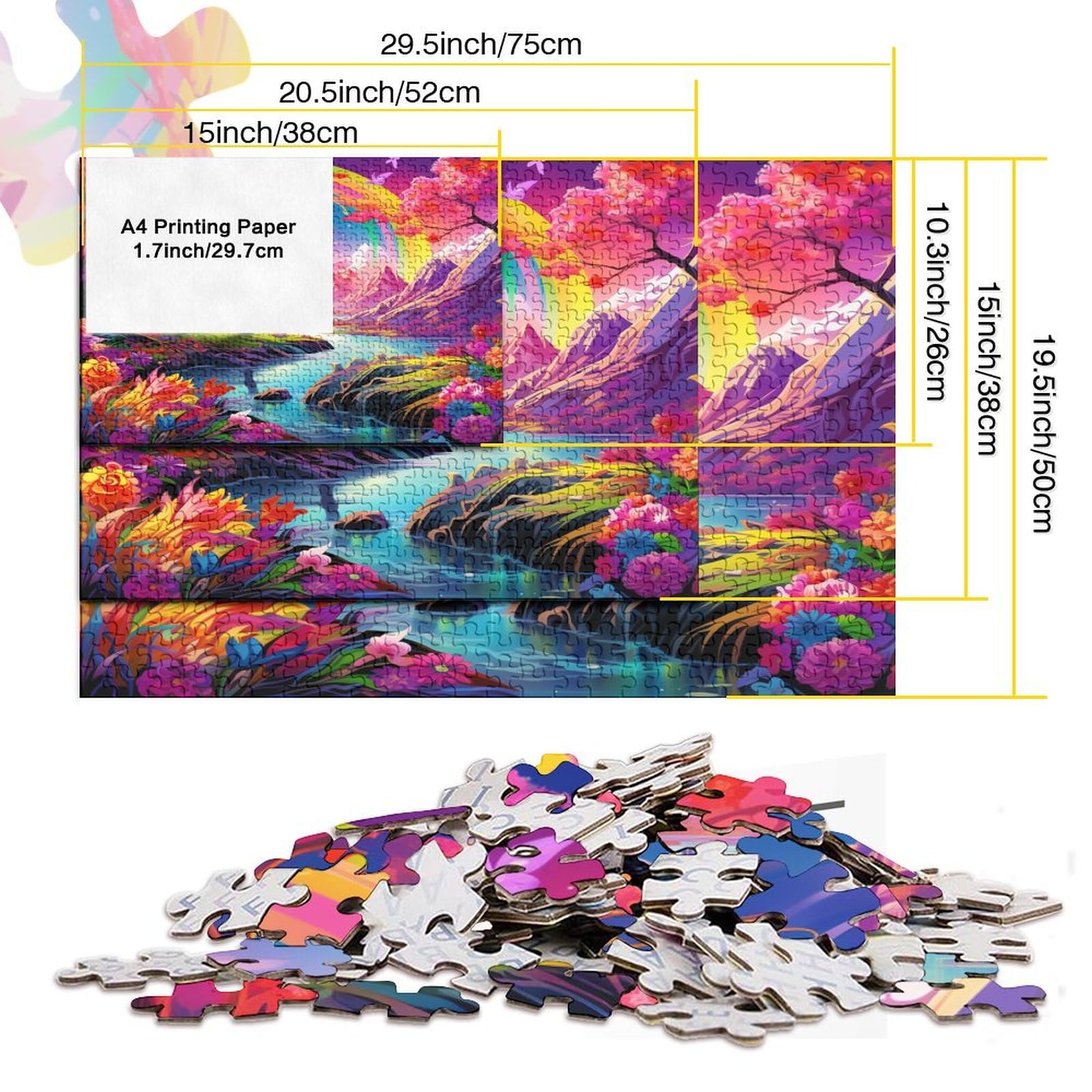 Puzzle, Sul Li Dorośli Zabawa Biała Śnieżka Puzzle Gra Edukacyjna Zabawka Gra Intelektualna Zabawka Antystresowa/Style/1000Pcs (75X50Cm)