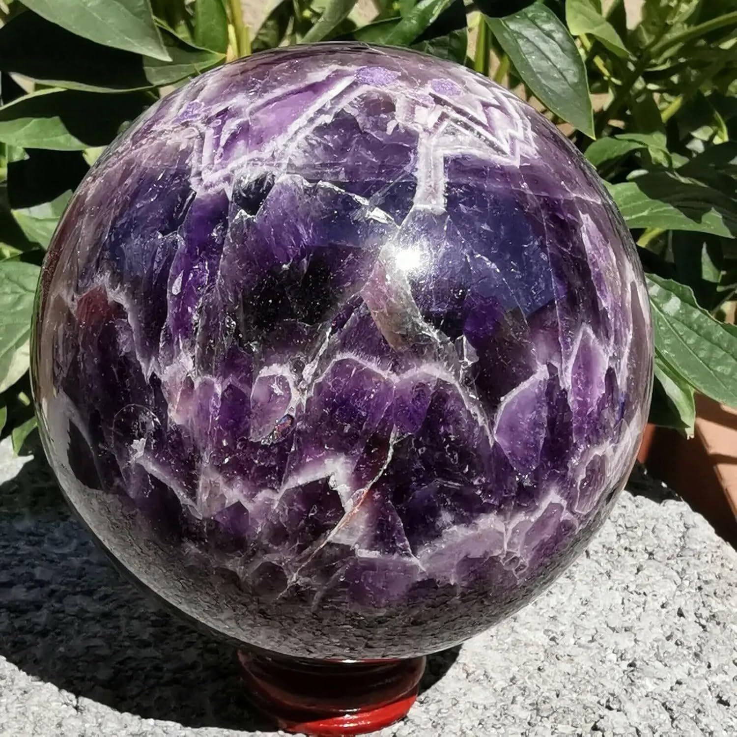 ３時間限定価格　⚜️瑪瑙　笑口⚜️　アメジスト　スフィア　高品質　♡浄化済♡ 美しい ナチュラル ドリーミー アメジスト スフィア クォーツ