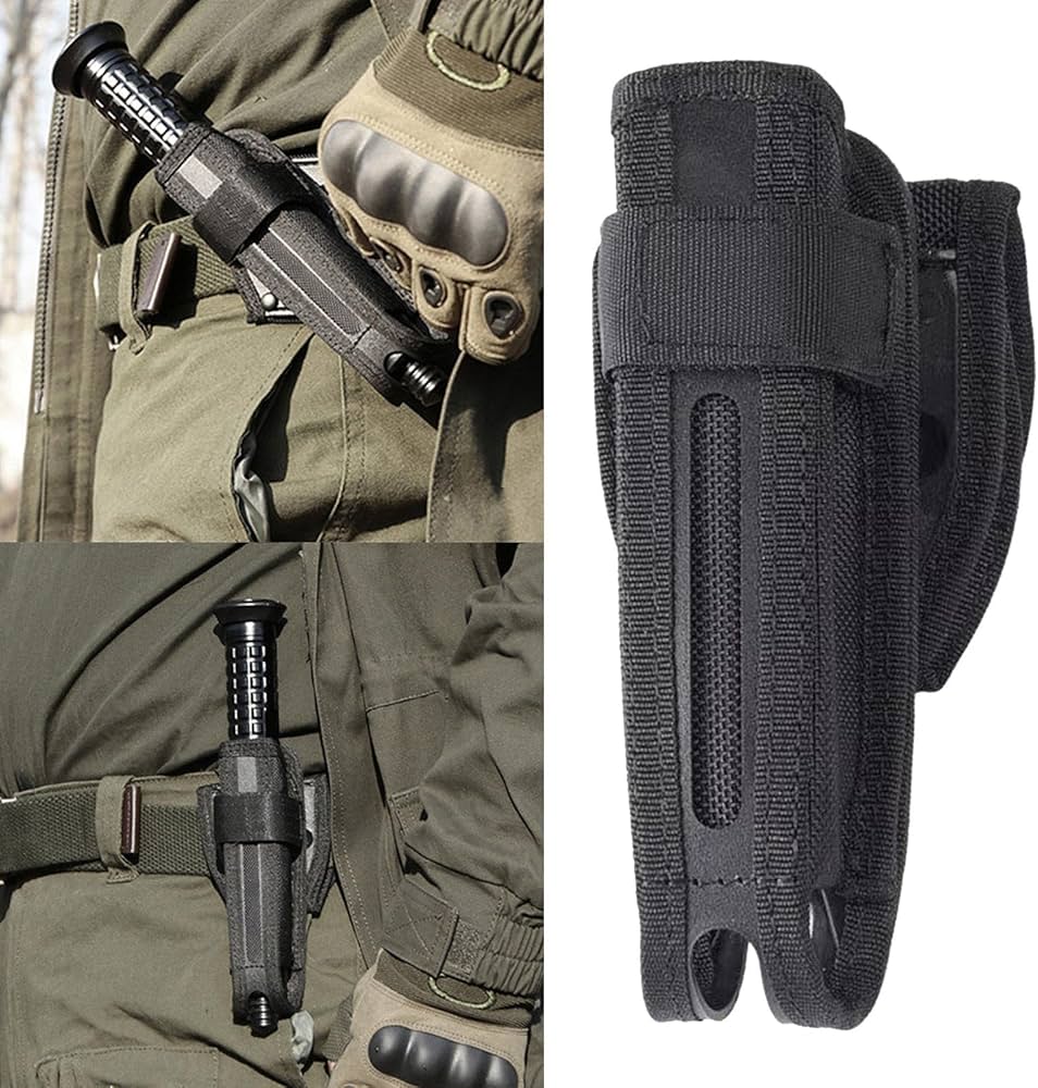 Amazon.co.jp: 360度回転する警棒ホルダー、拡張可能なスティック