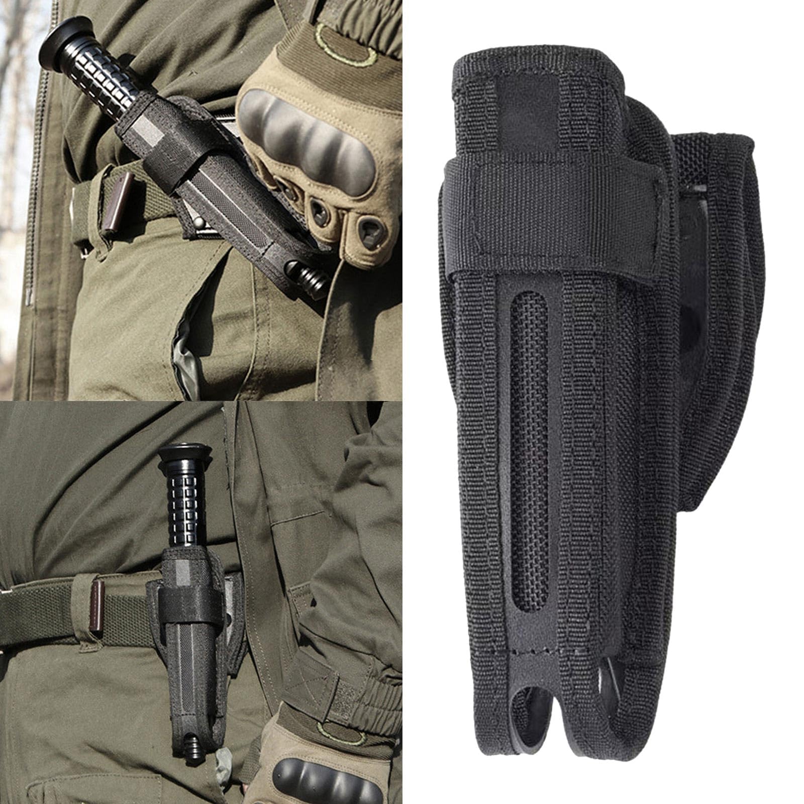 Amazon.co.jp: 360度回転する警棒ホルダー、拡張可能なスティック