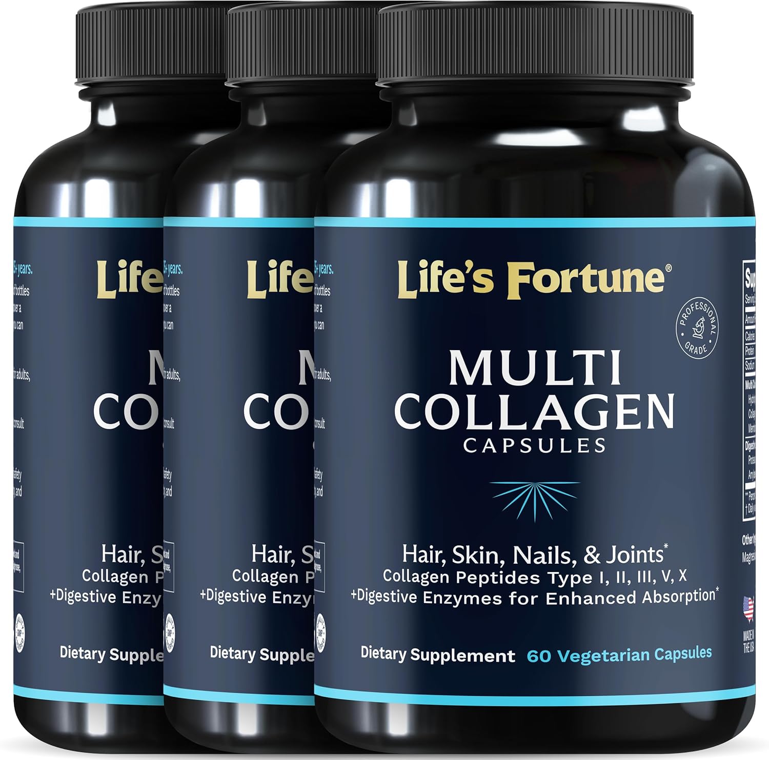 Enhanced Collagen Pills (Types I, II, III, V, X) | Grass Fed Collagen Peptides & Proteox for Maximum Absorption & Benefits | Keto Primal Amino Acid Hydrolyzed Protein for Hair Nail Skin Joint Health