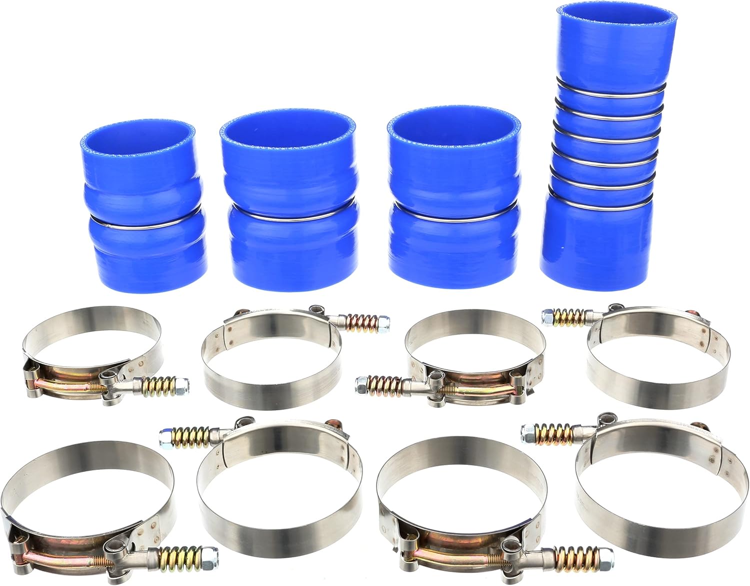 Heavy Duty Silicone Radiator Hoses and Intercooler Boot Kit Compatible with 2003 2004 2005 2006 2007 Dodge Ram Cummins Radiator Hose 5.9L/6.7L Diesel 2500 3500 (blue)