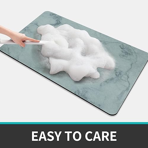 Miniatura 4 de Tapete de baño súper absorbente, de 31.5 x 19.7 pulgadas, de secado rápido, tapete de baño súper absorbente, parte inferior de goma antideslizante,