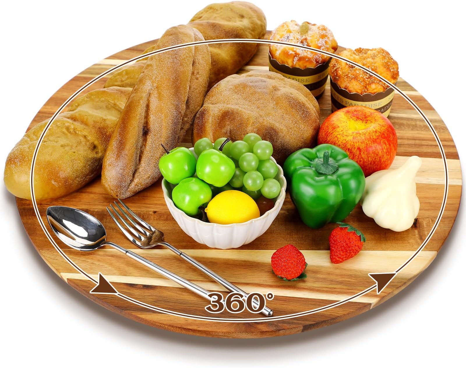 CLAYNIX Lazy Susan for Countertop 20 Inch Lazy Susan for