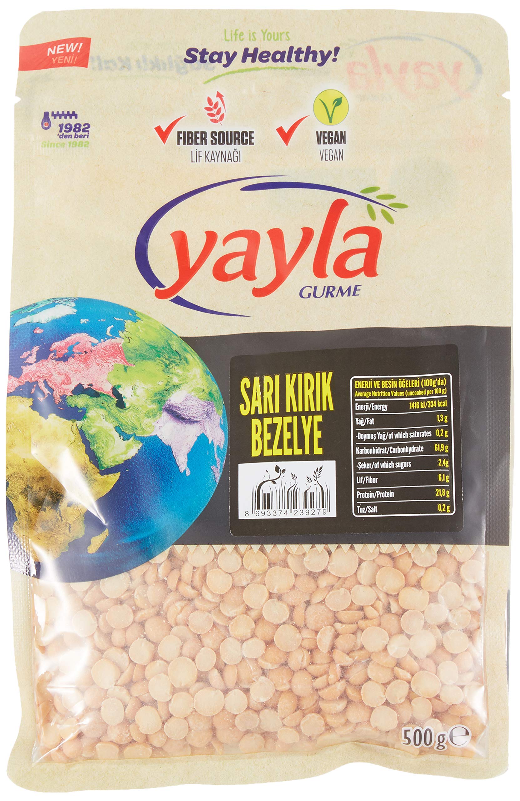 Yayla Gurme Sarı Kırık Bezelye (500 Gr)
