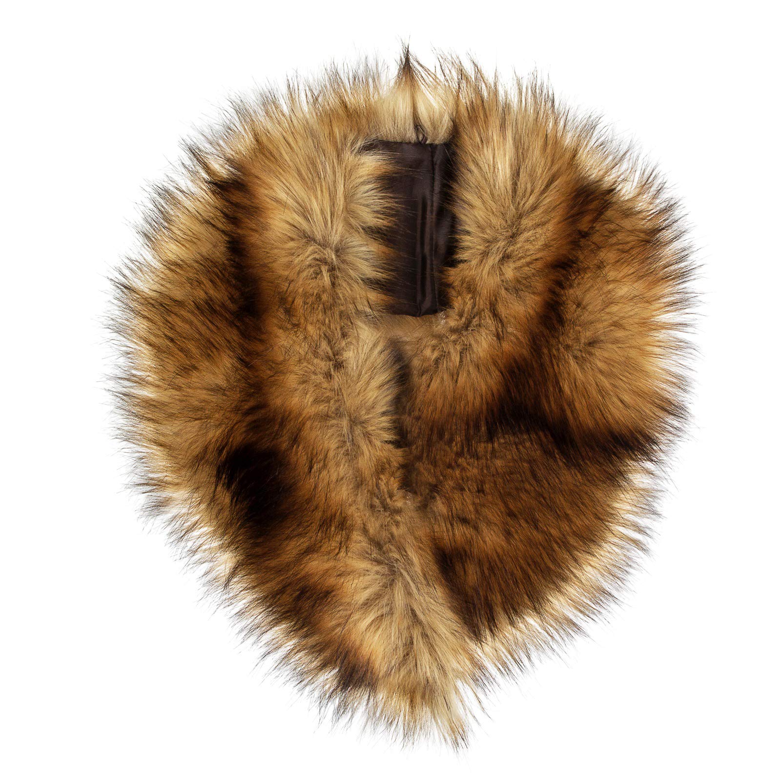 Futrzane Classic Collar - Detachable Faux Fur Scarfs for Women - Shawl for Coat (Amber Classic)