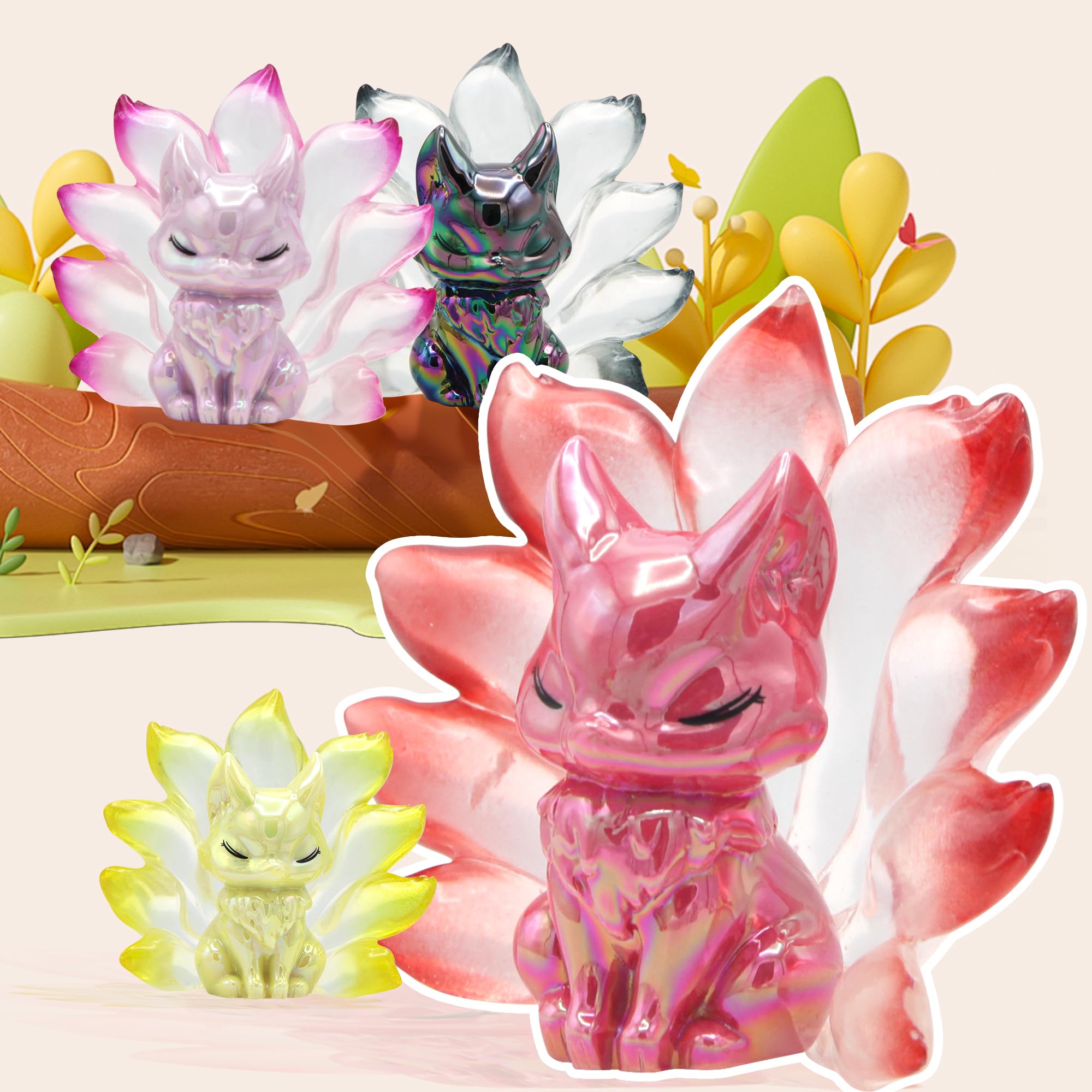 Amazon.com: Zaleny Nine-Tailed Fox Blind Box Collectible Kawaii