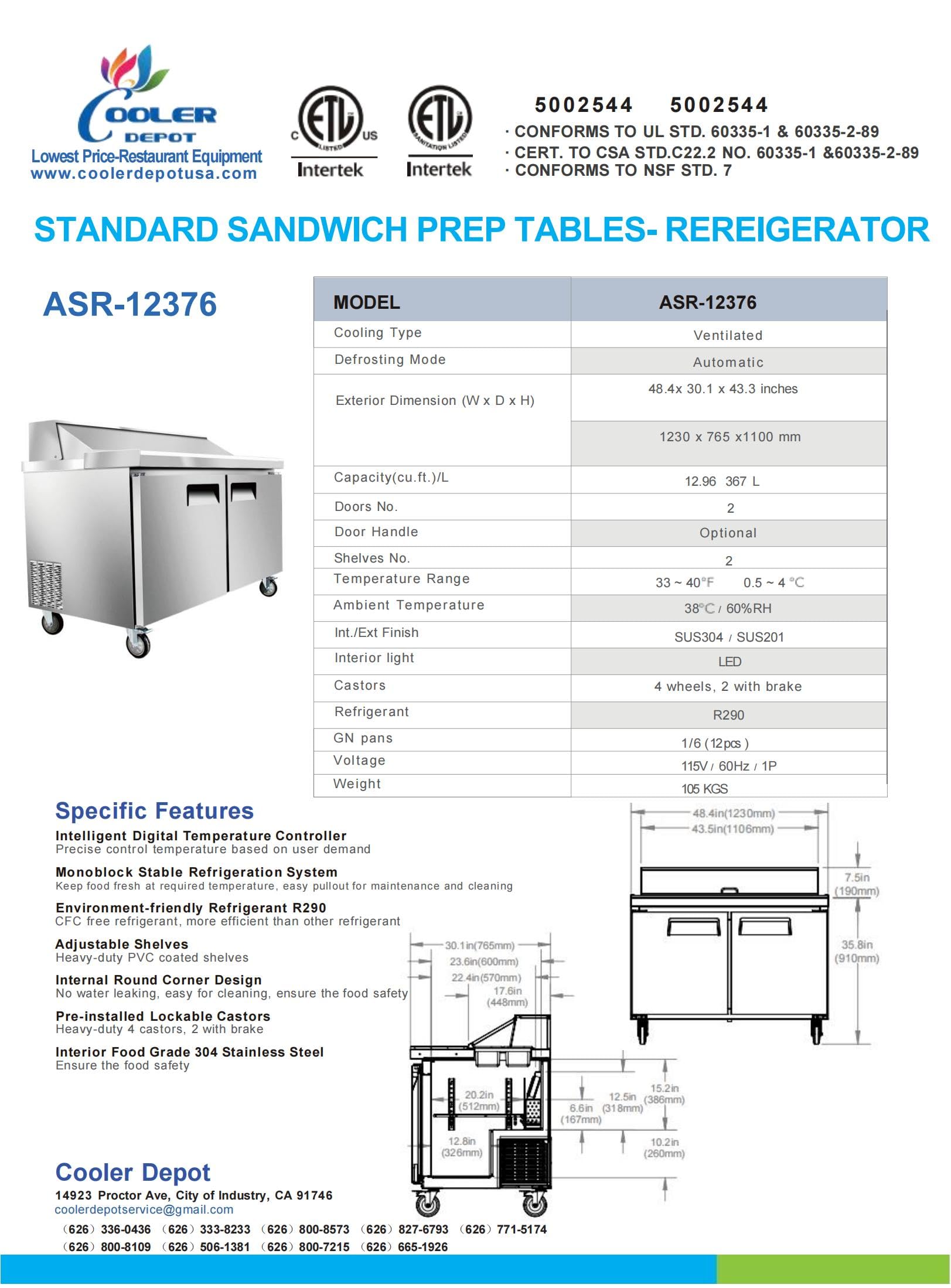 CONTINENTAL REFRIGERATOR 60241 Pilaster - 50.5 INCHES