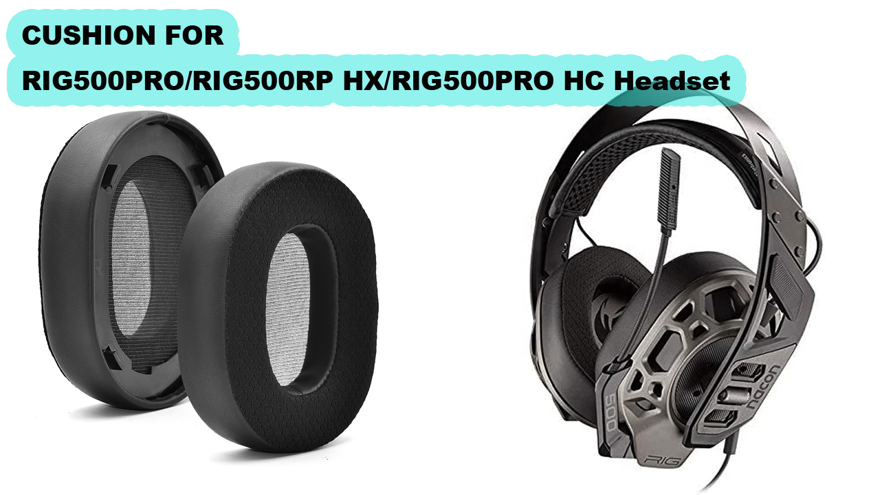 Ohrpolster Ersatz Für Plantronics Rig 500 PRO – Schwarz, Hybrid-Gewebe, Einfach Zu Wechseln