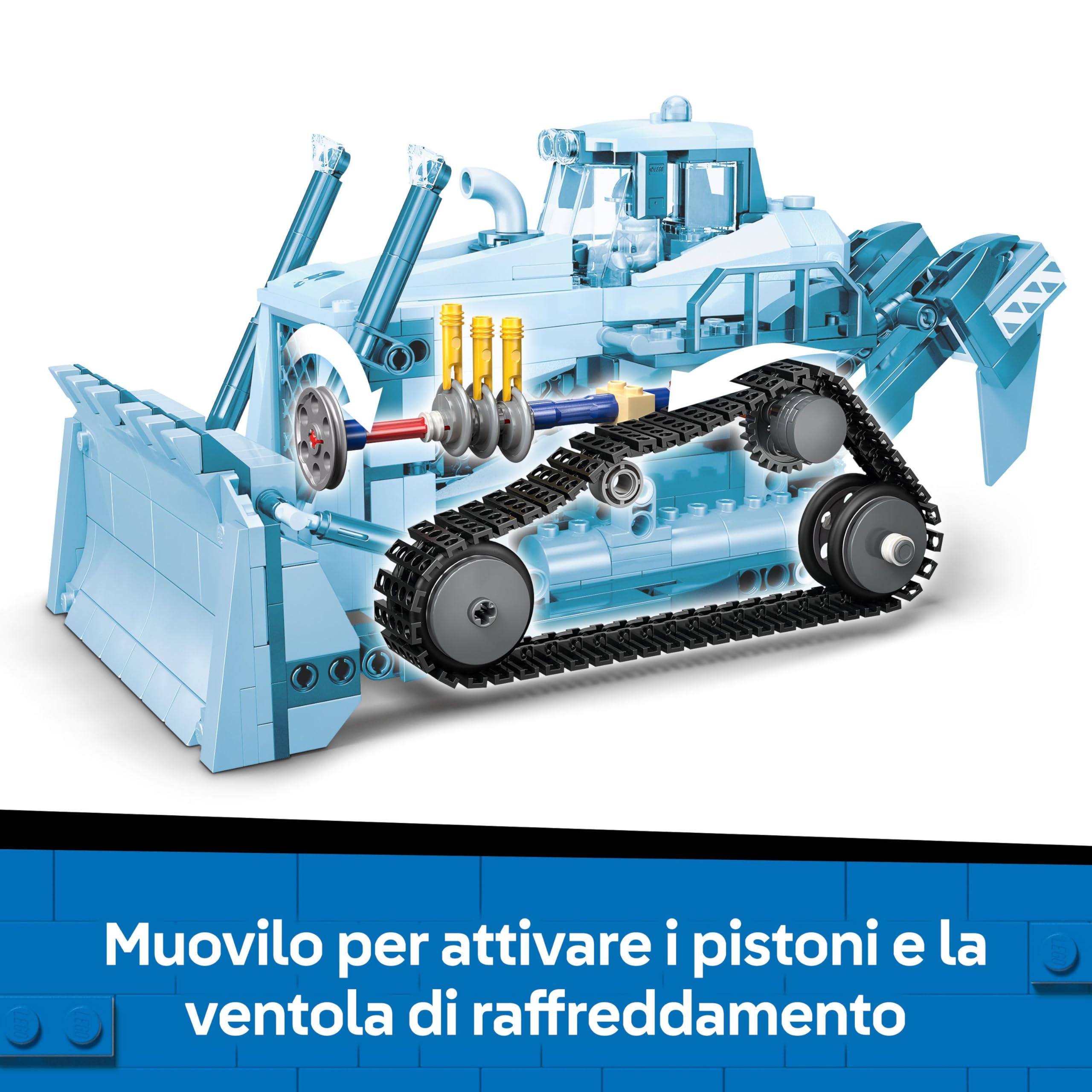 LEGO City Yellow Bulldozer Toy - Large Construction Vehicle Building Set - incl. 3 Minifigures plus Loose Bricks & Road Signs - Birthday Gift for 8+ Year Old Boys - 60466