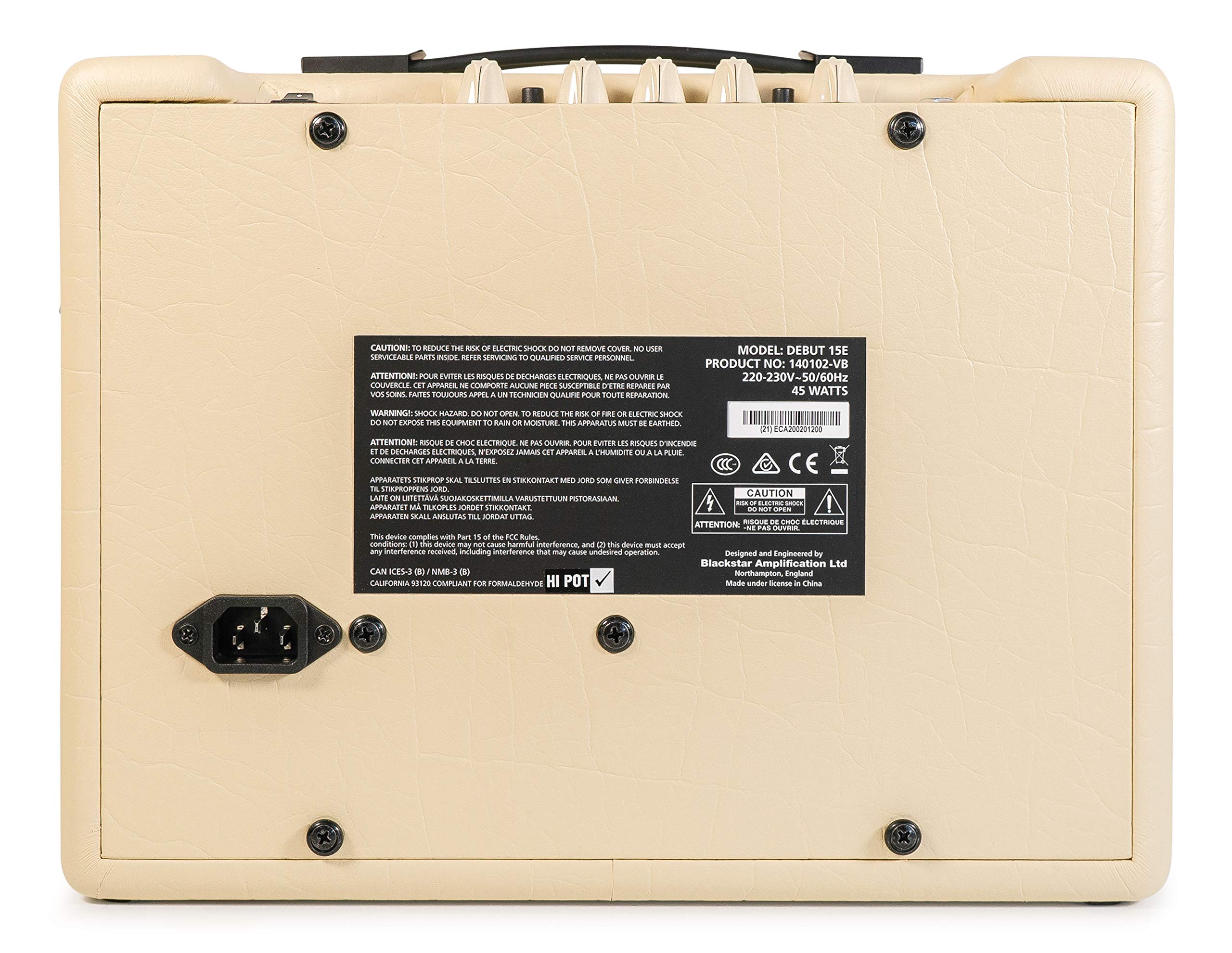Blackstar Debut 15E Amplificatore Combo per Chitarra Elettrica da Pratica per Principianti con Effetto Delay 15 Watt Ingresso Cuffie/Linea In Riproduzione MP3