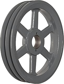 TB Woods 2BK100 FHP QT Bushed V-Belt Sheave, B Belt Section, 2 Grooves, QT Bushing required, Cast Iron, 9.75