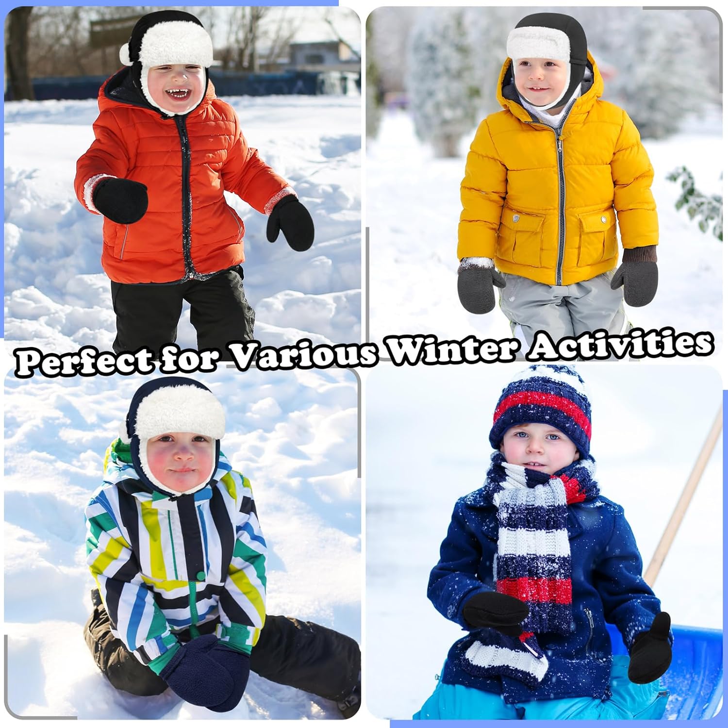 Sarfel 3 Pairs Baby Mittens Winter Toddler Mittens Warm Fleece Infant Gloves for Kids Toddler Winter Gloves for Boys Girls - Image 4